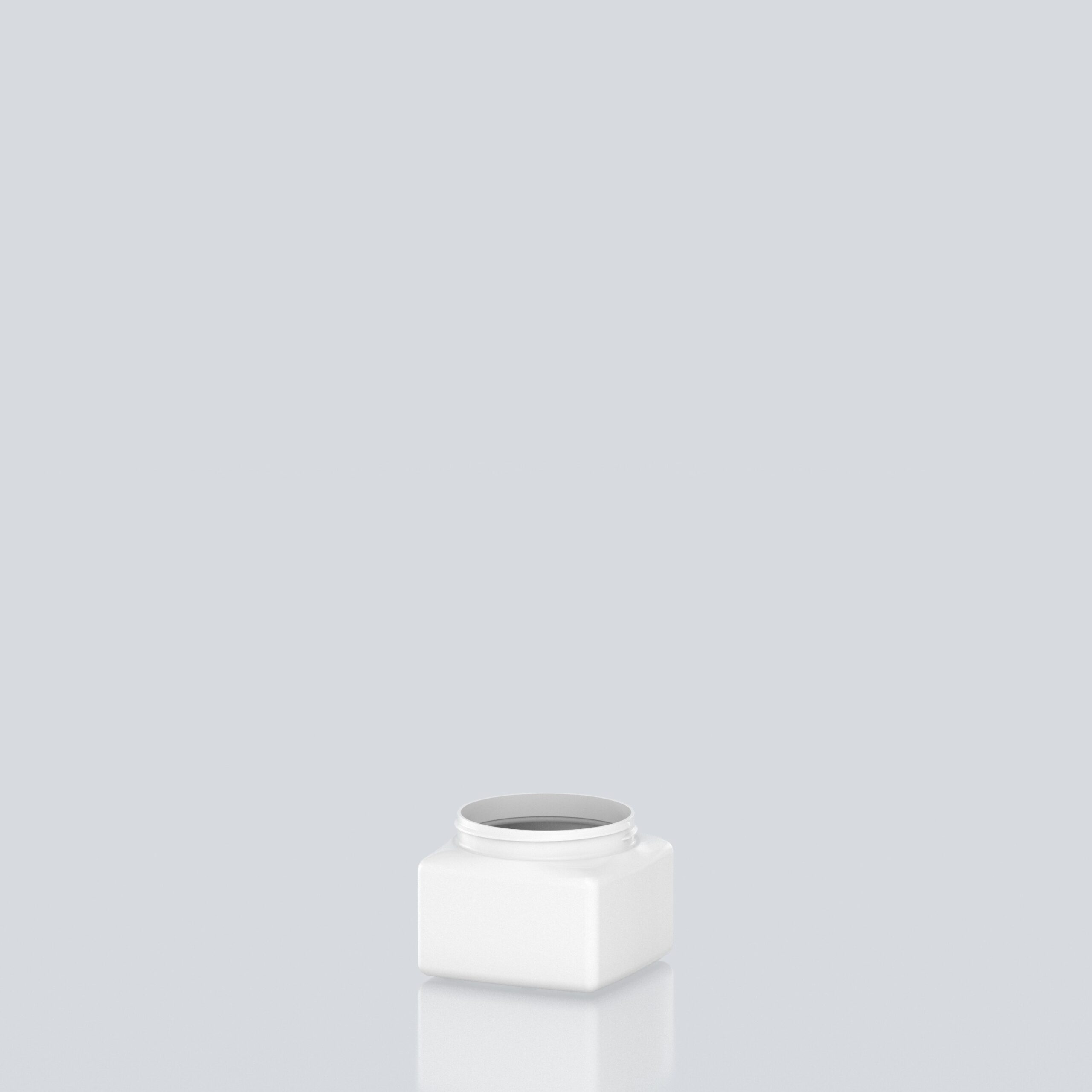 250ml PET Square Jar - 70SP400 - White