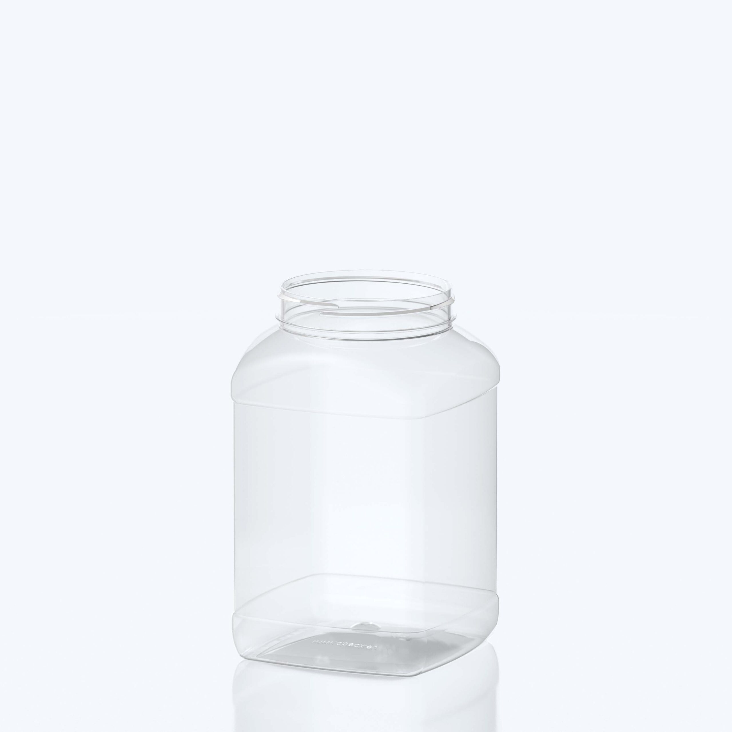 2500ml PET Square Jar - 100SP400 - Clear