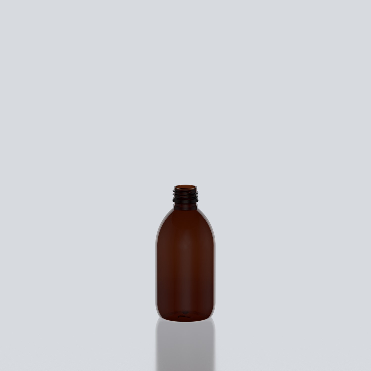 300ml Syrup PET Bottle - 28ROPP - Amber