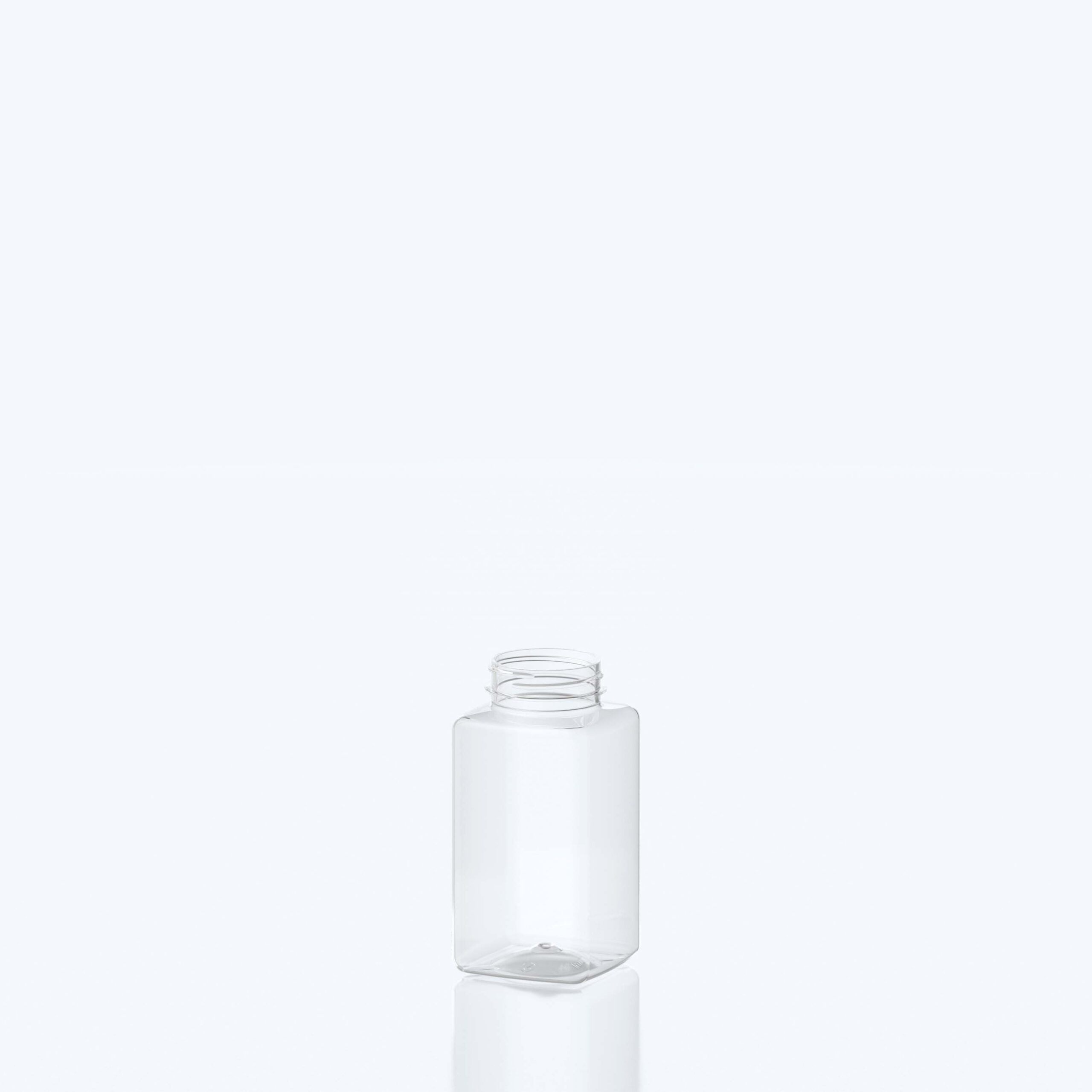 300ml PET Square Pill Jar - 45SP400 - Clear