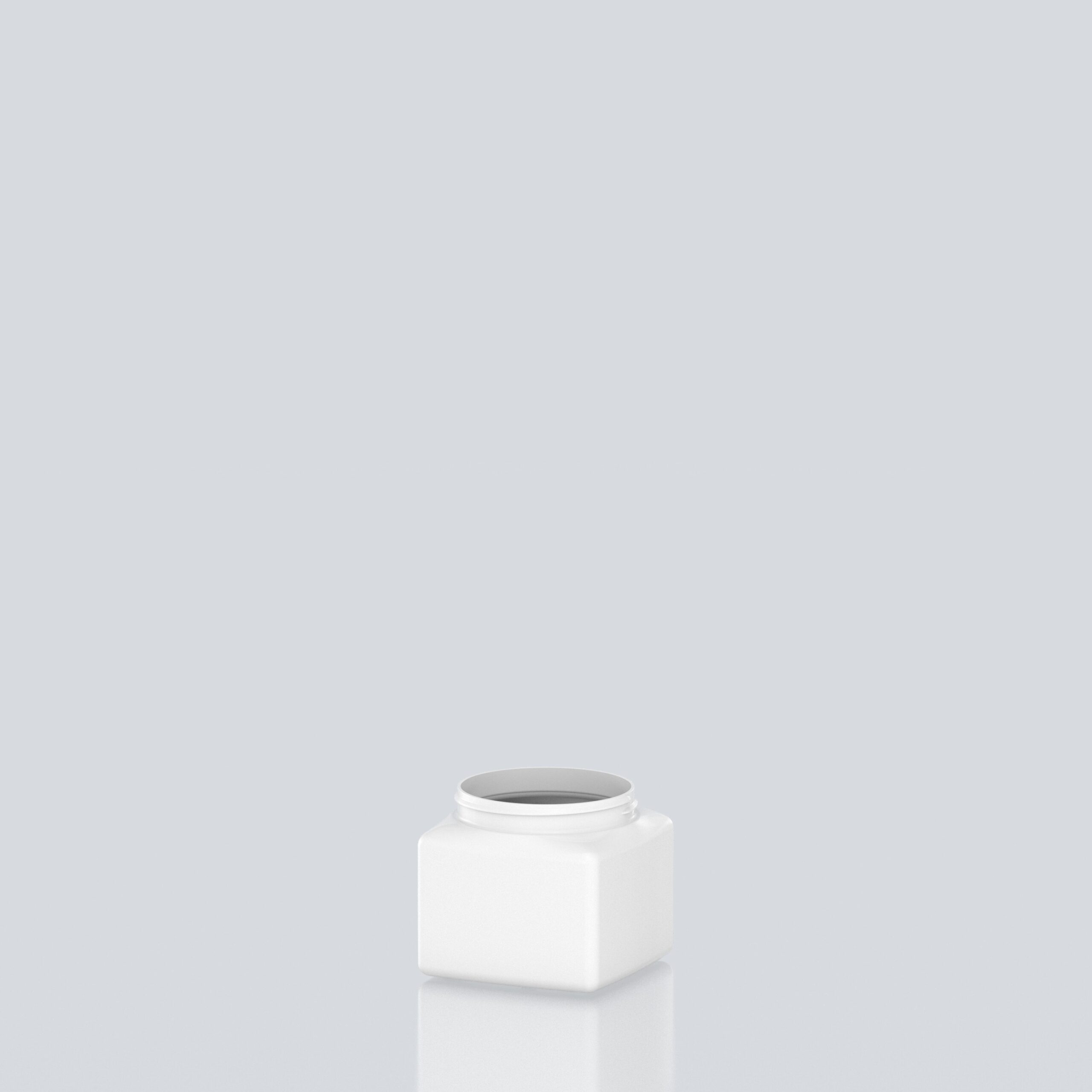 300ml PET Square Jar - 70SP400 - White