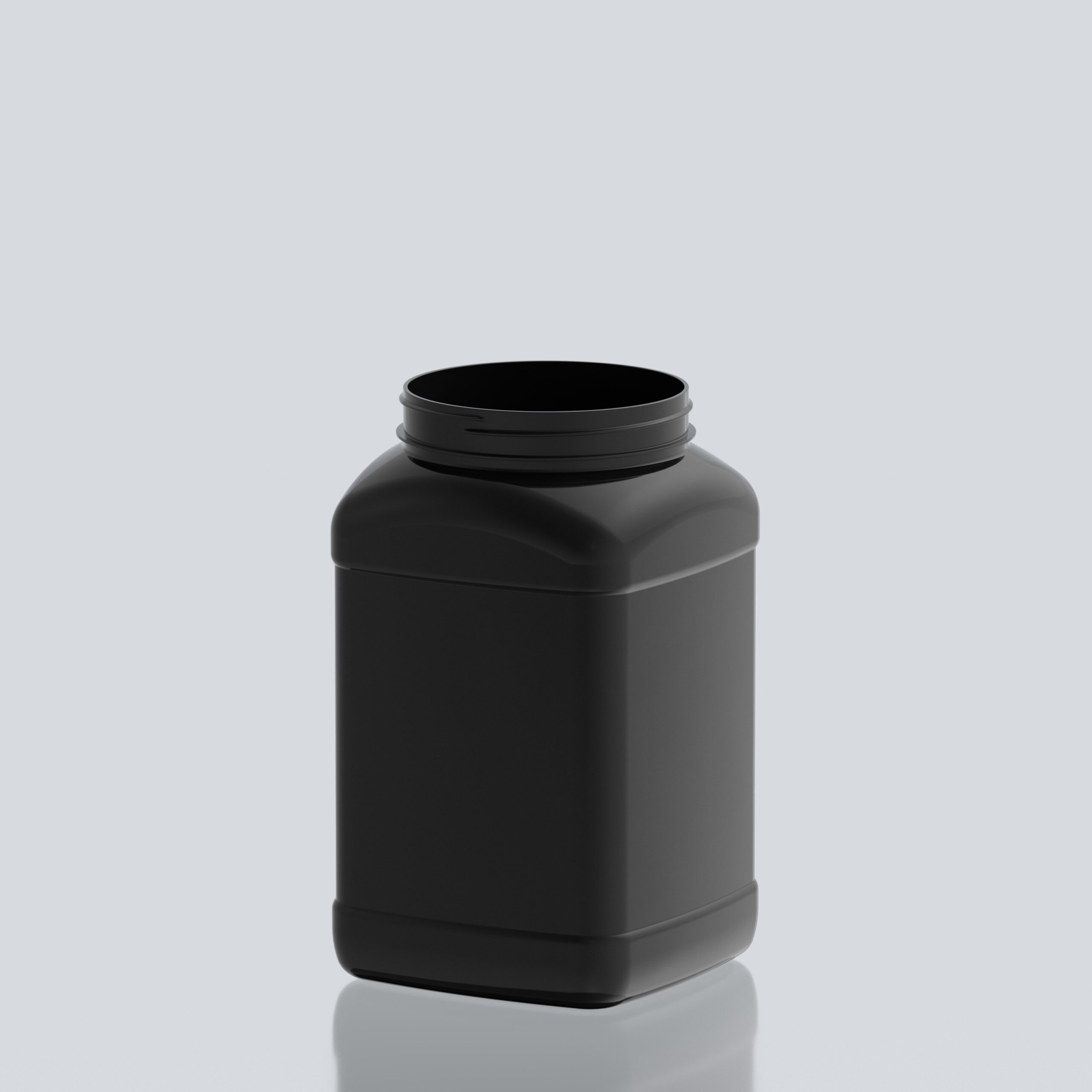 3000ml PET Square Jar - 110SP400 - Black