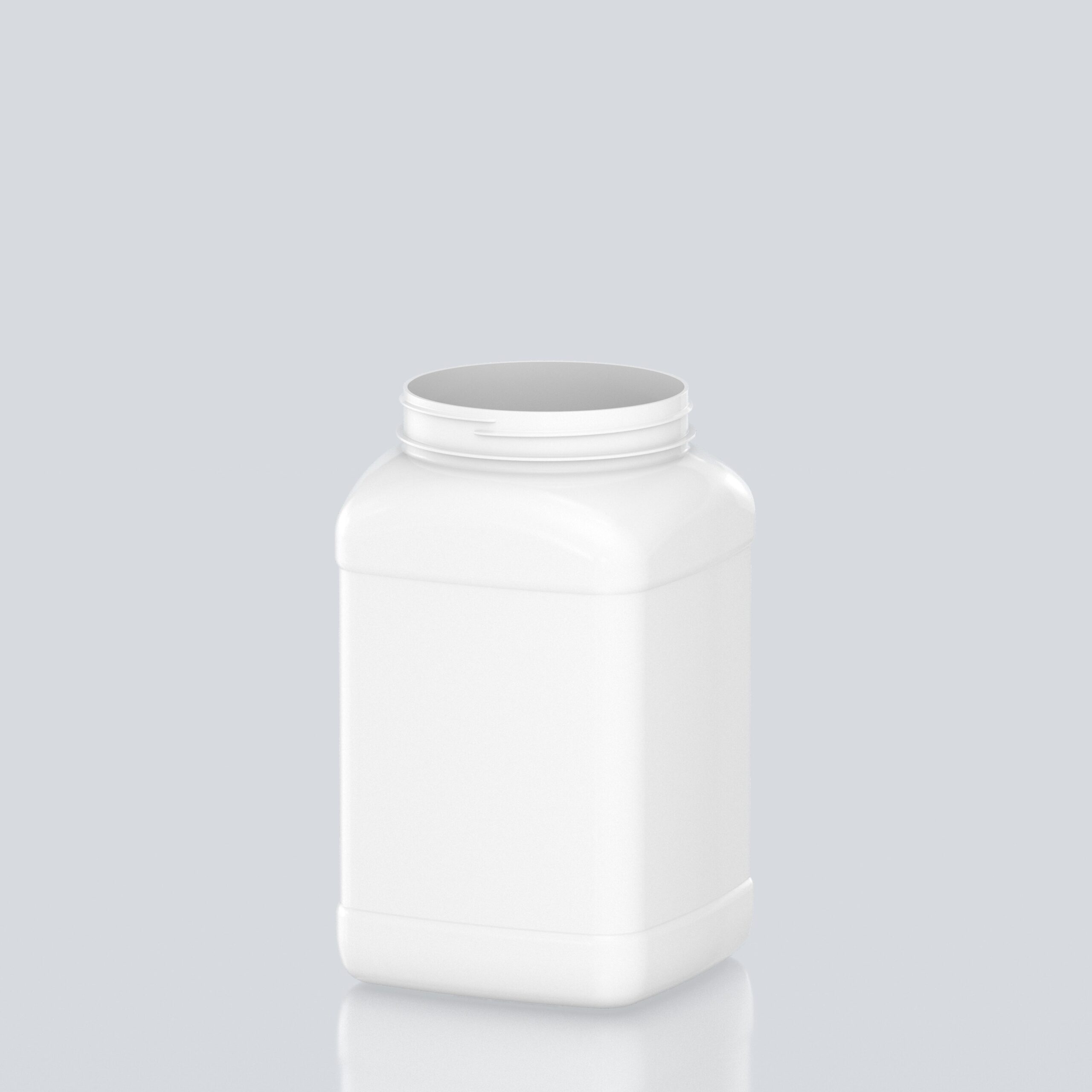 3000ml PET Square Jar - 110SP400 - White