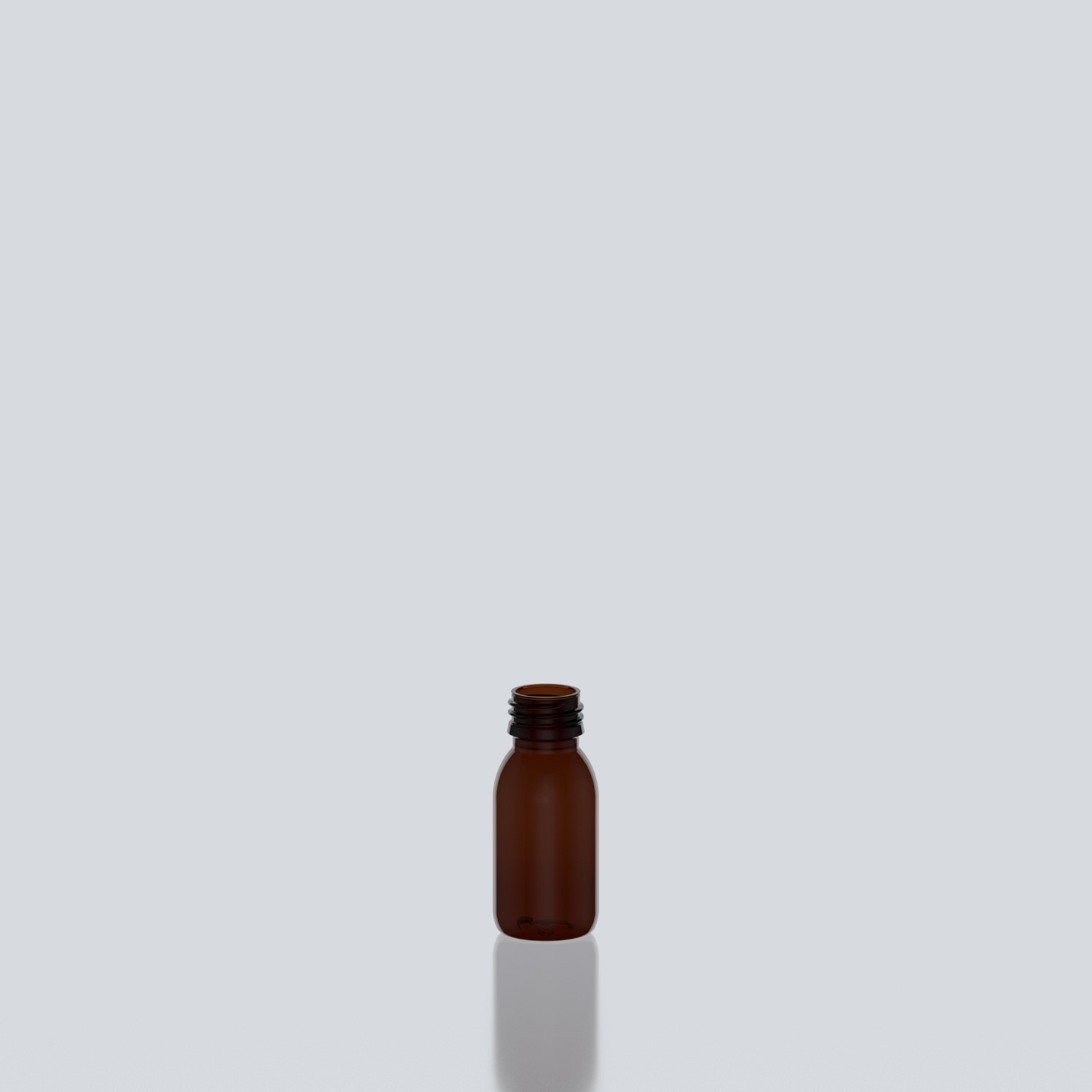 60ml Syrup PET Bottle  - 28ROPP - Amber