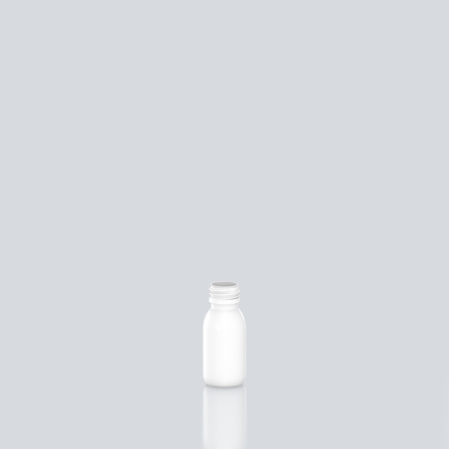 60ml Syrup PET Bottle  - 28ROPP - White