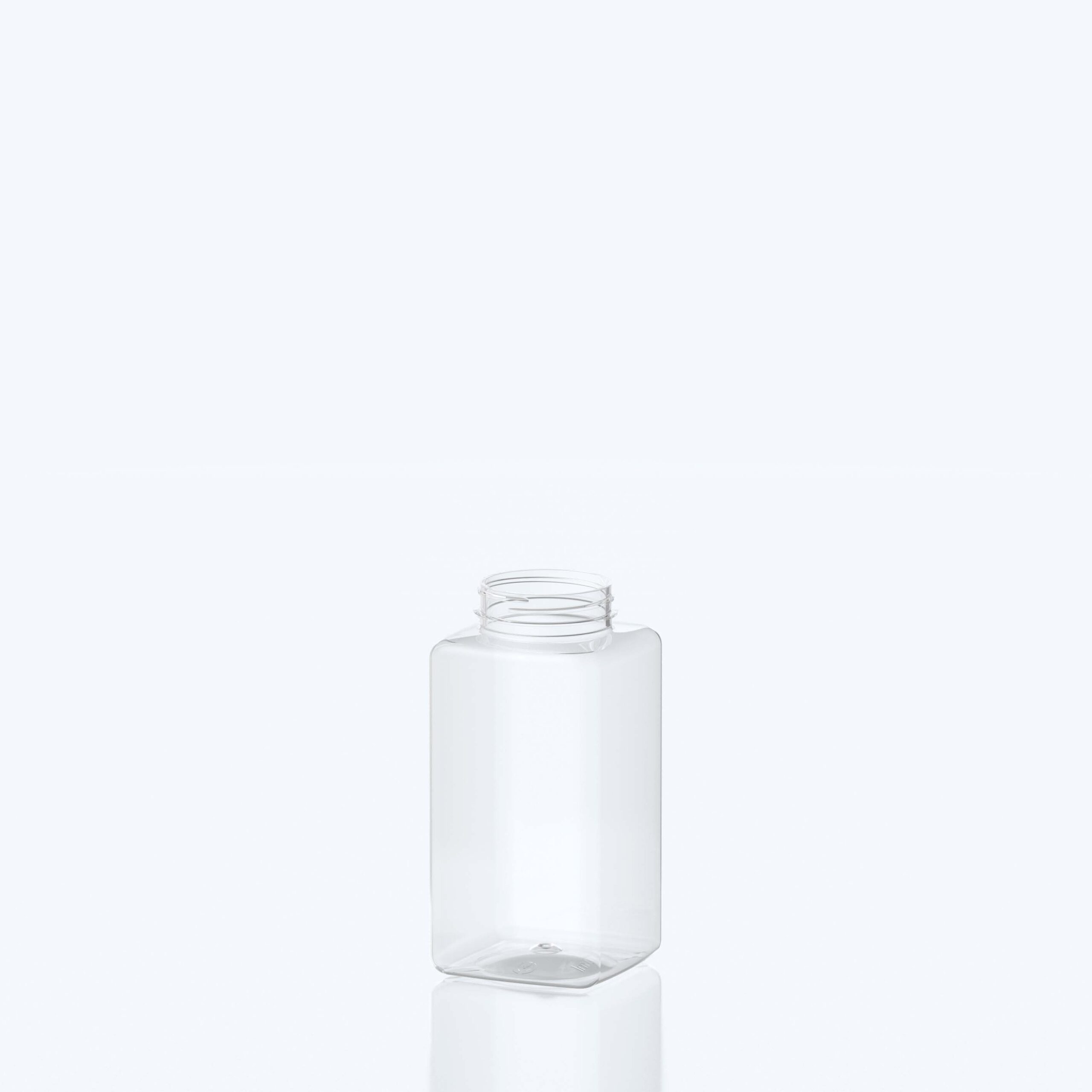 600ml PET Square Pill Jar - 53SP400 - Clear