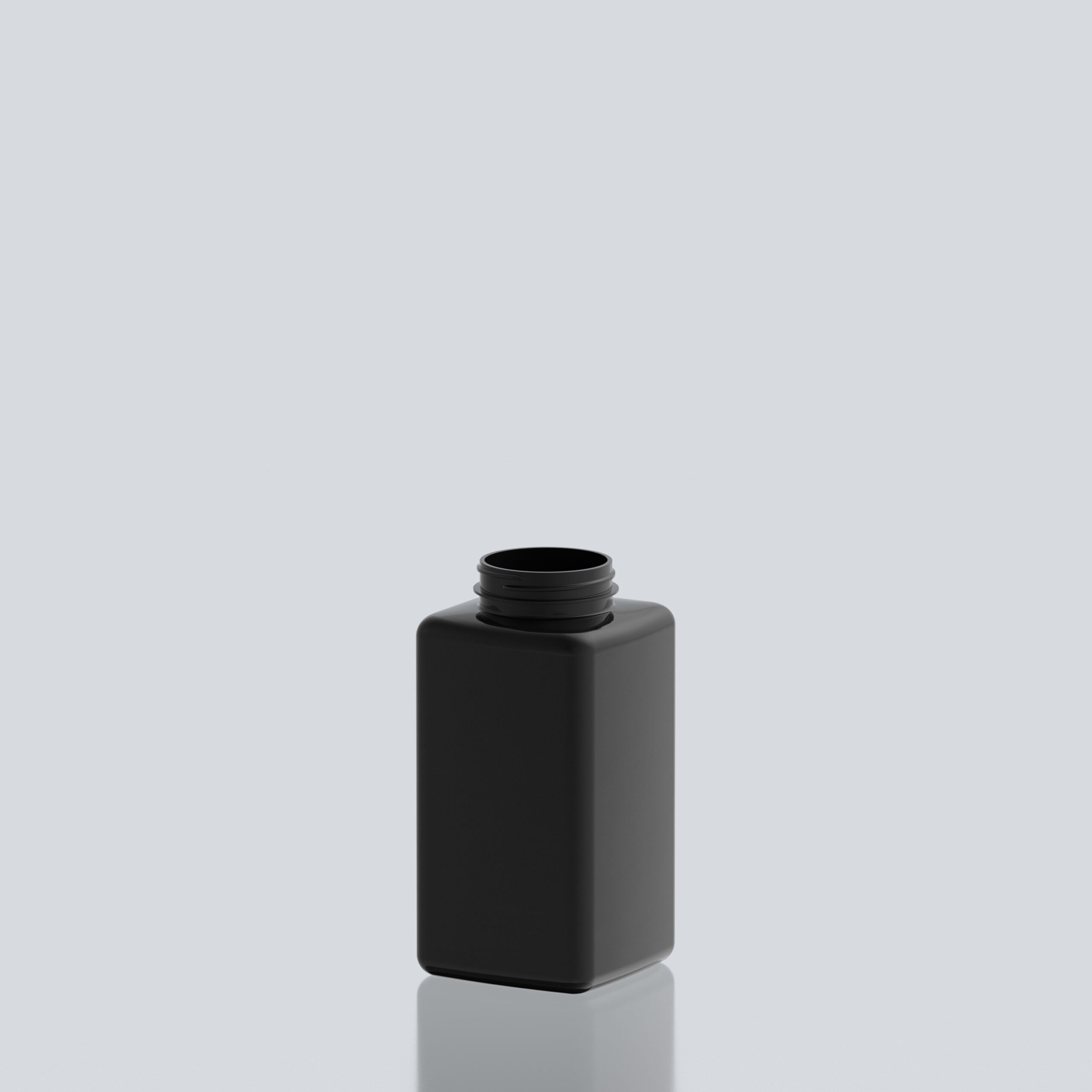 750ml PET Square Pill jar - 53SP400 - Black