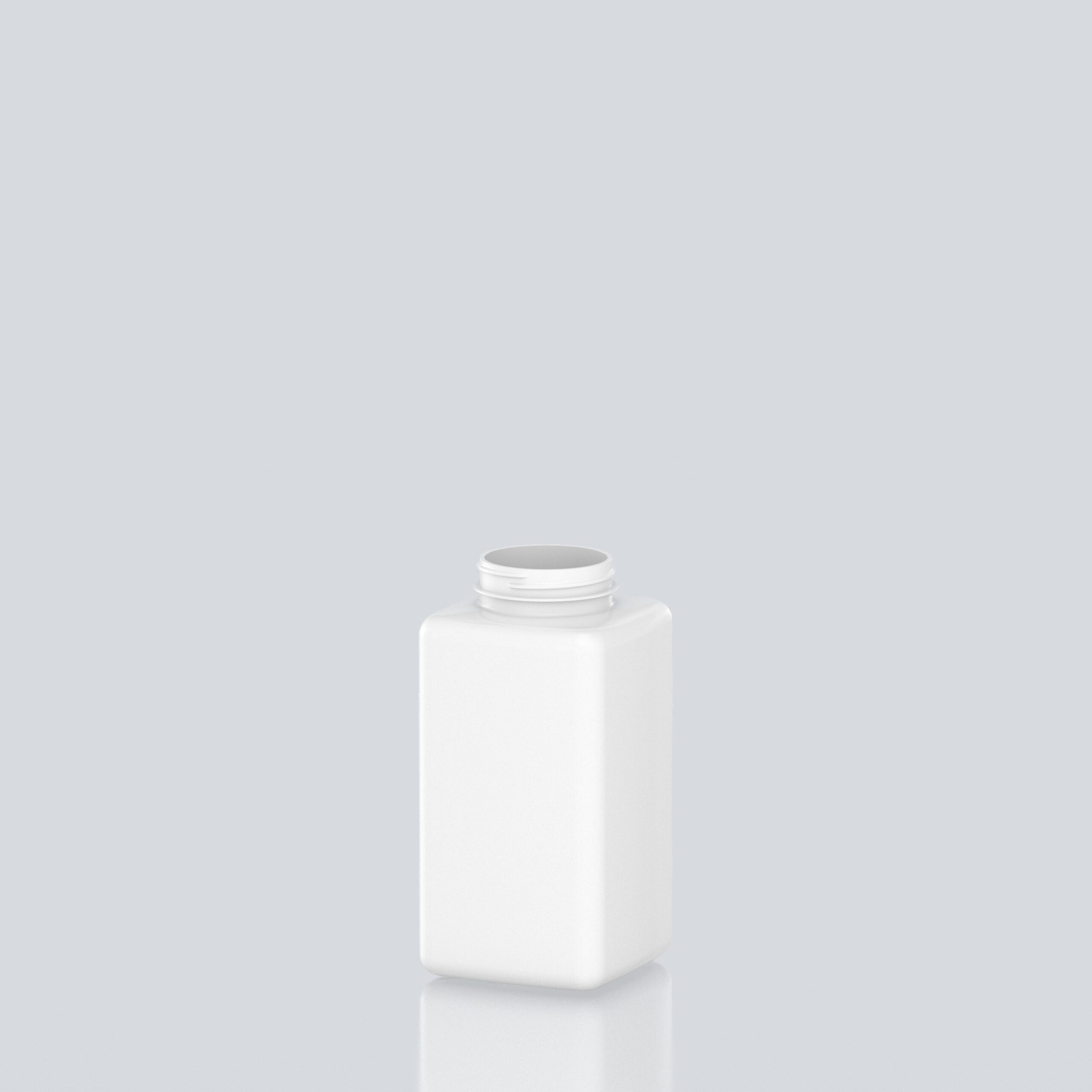 750ml PET Square Pill jar - 53SP400 - White