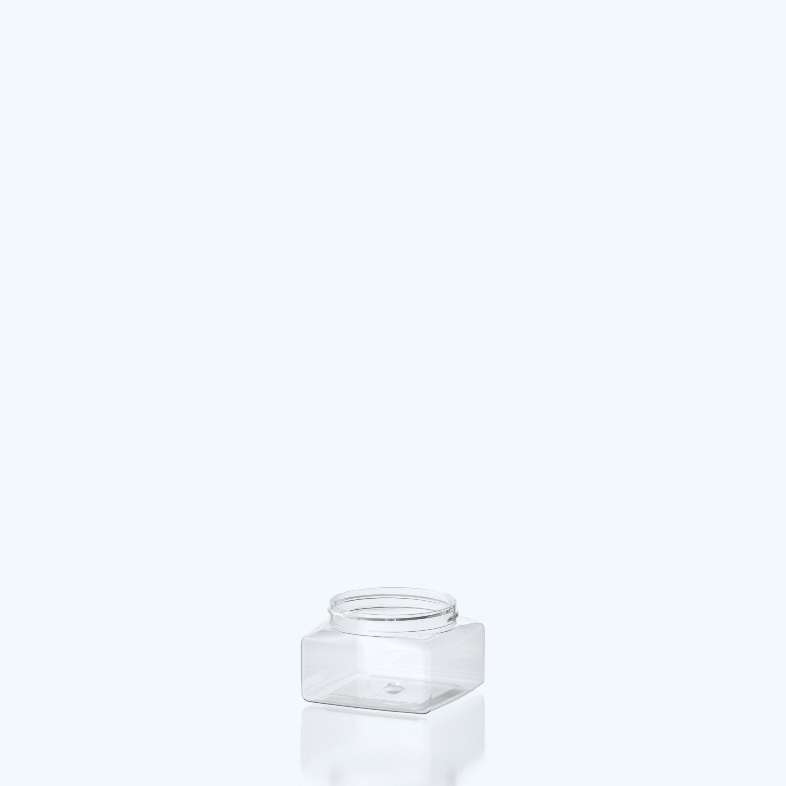200ml PET Square Jar - 70SP400 - Clear