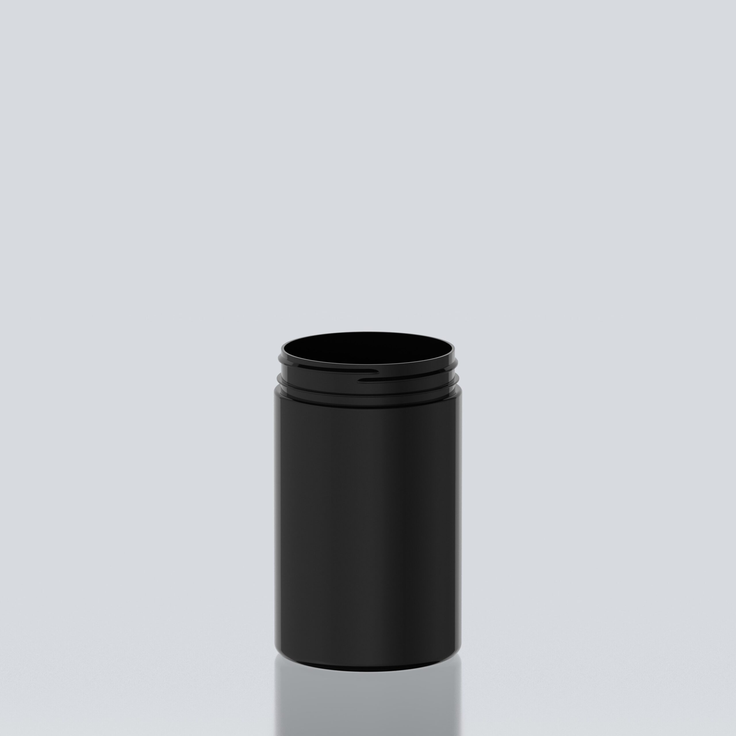 1250ml Cylindrical High Neck PET Jar - 100SP400 high - Black