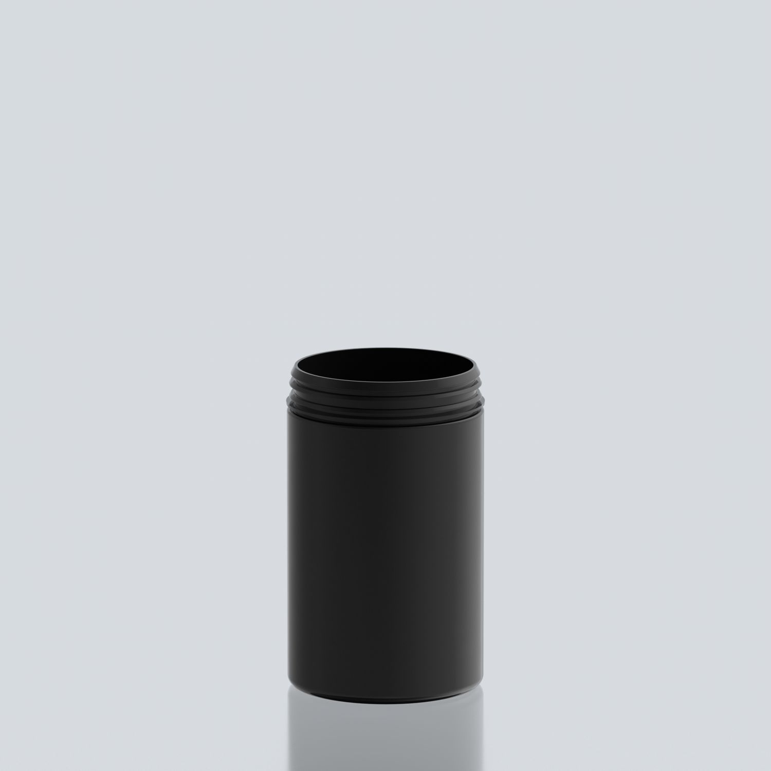 1250ml Cylindrical PET Jar - 102SNAP - Black