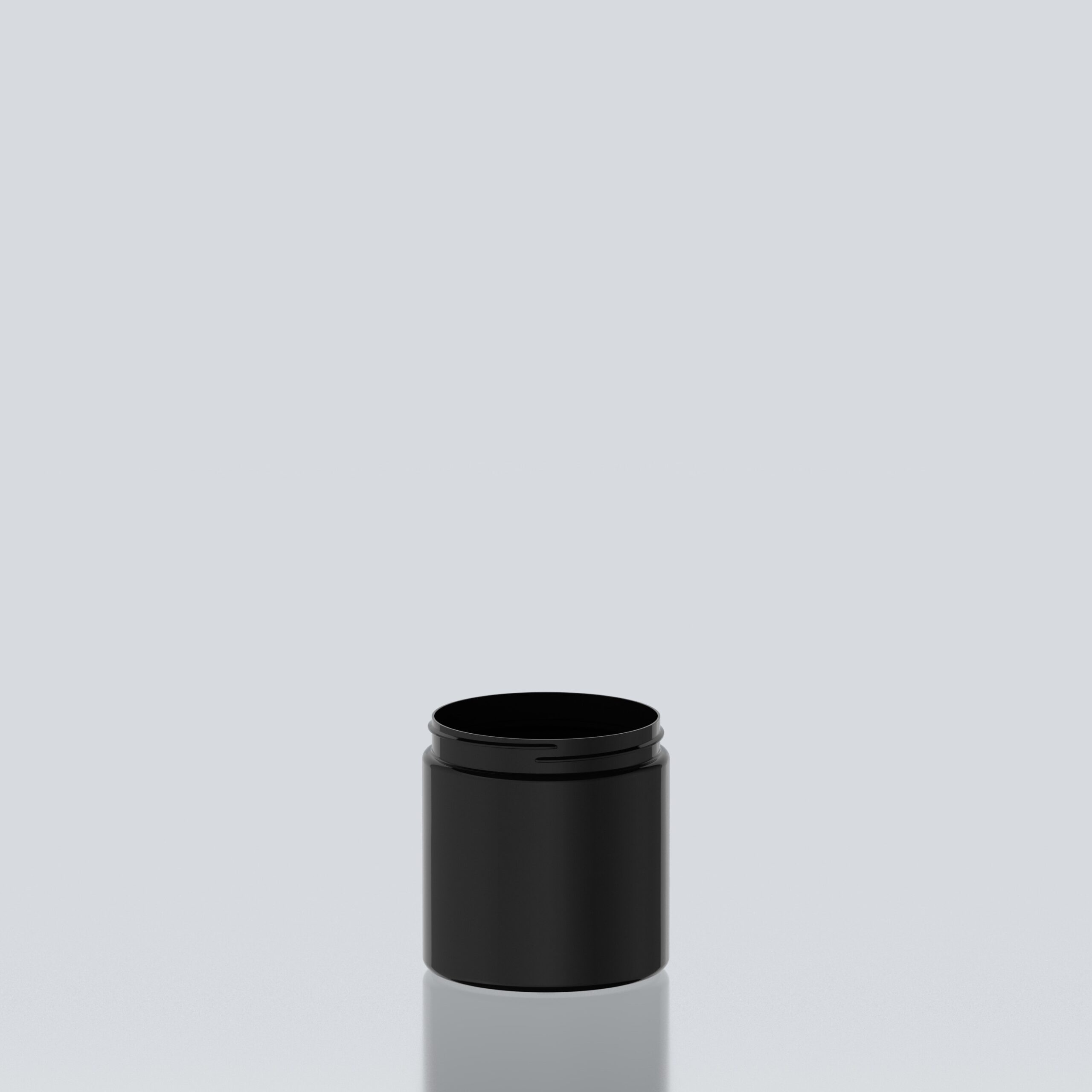 500ml Cylindrical PET Jar - 89SP400 - Black