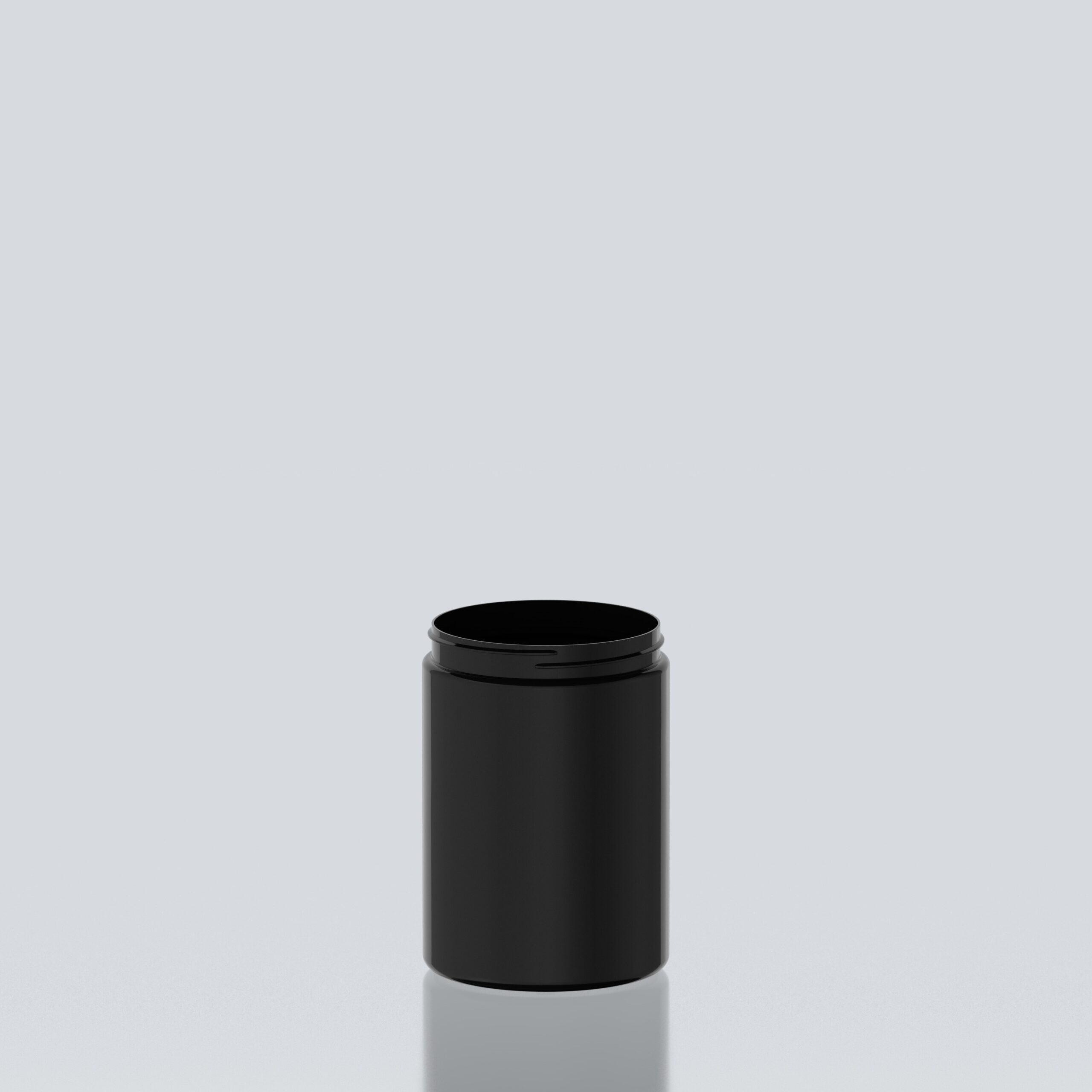 750ml Cylindrical PET Jar - 89SP400 - Black