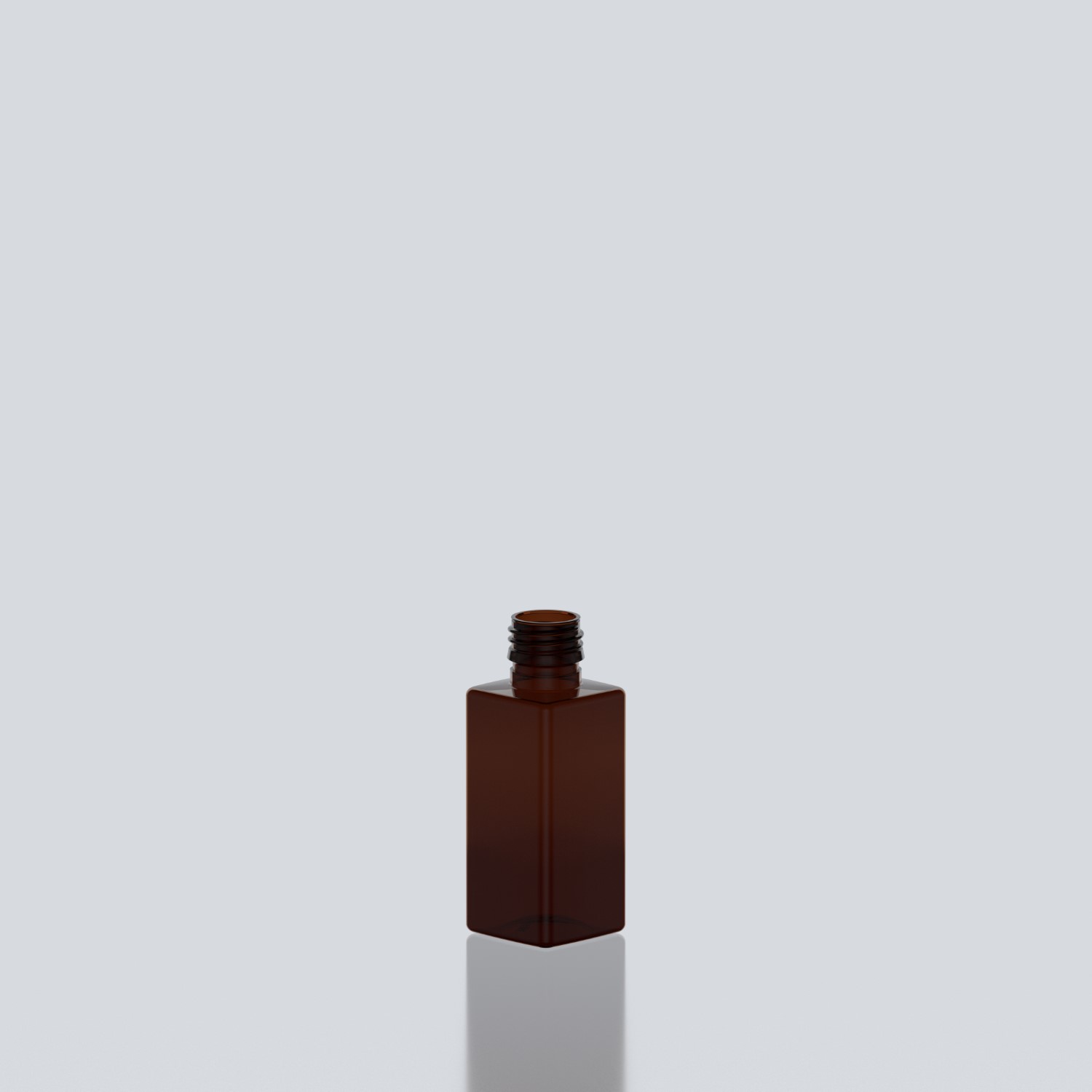 150ml Square PET Bottle - 28ROPP - Amber