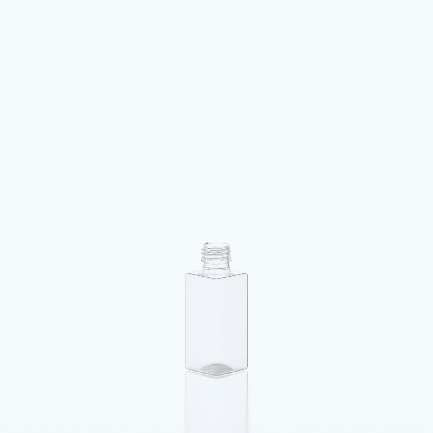 150ml Square PET Bottle - 28ROPP - Clear