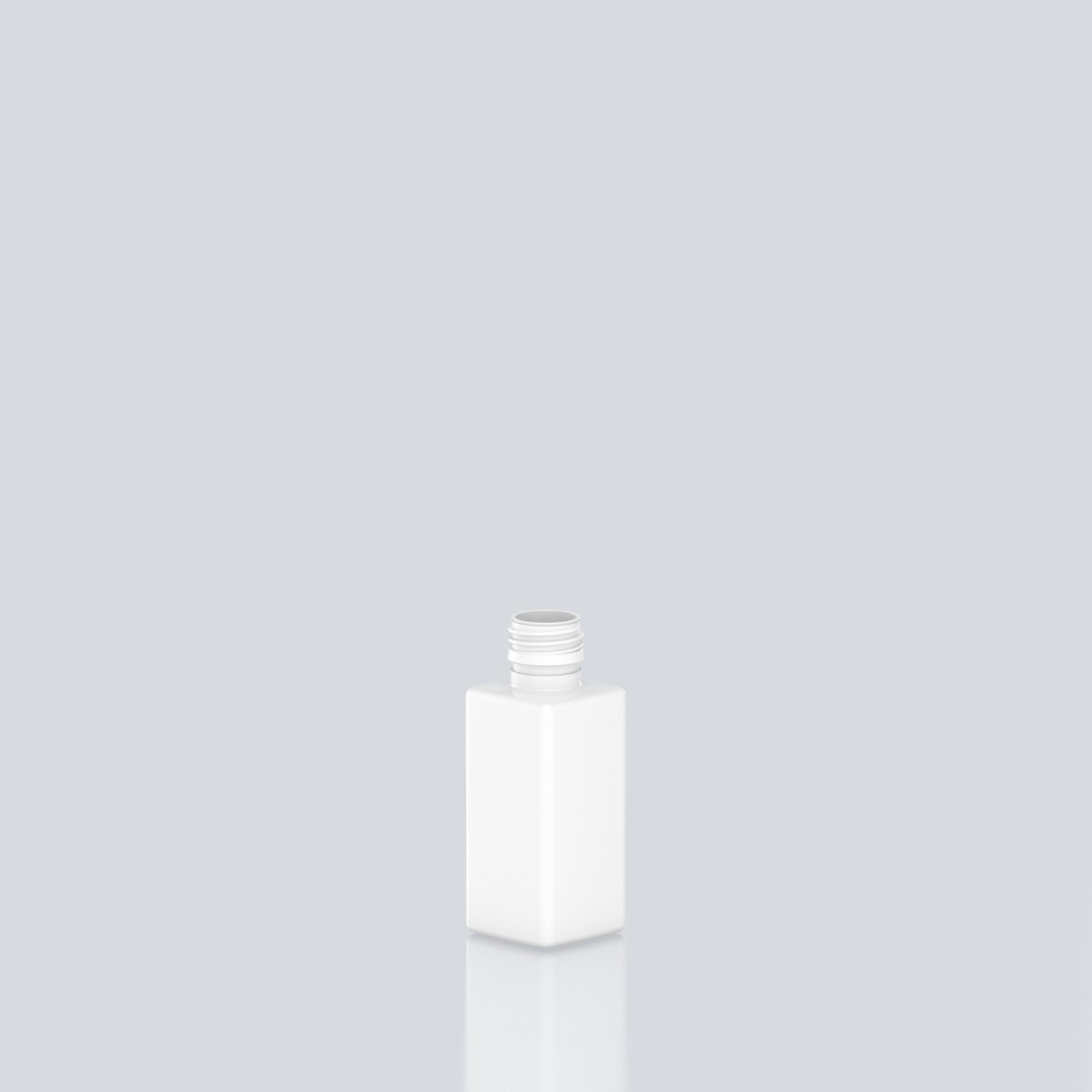 150ml Square PET Bottle - 28ROPP - White