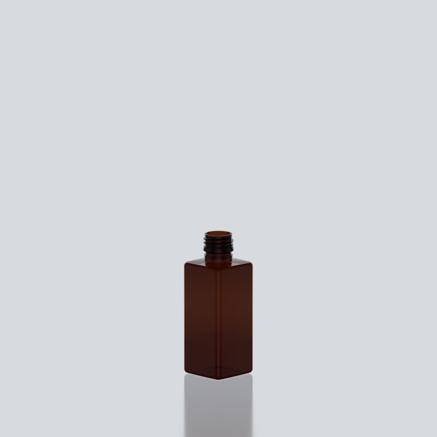 200ml Square PET Bottle - 28ROPP - Amber