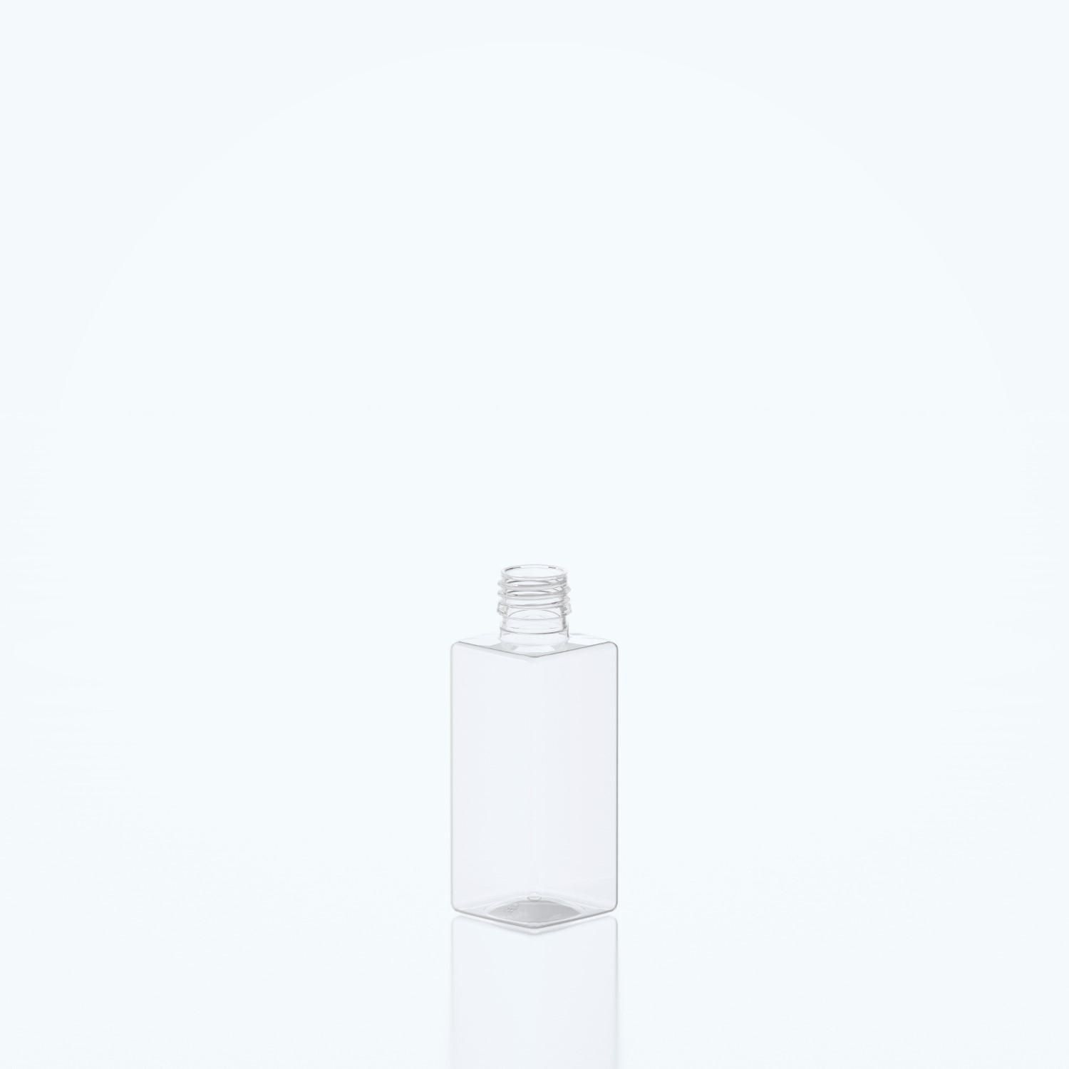 200ml Square PET Bottle - 28ROPP - Clear