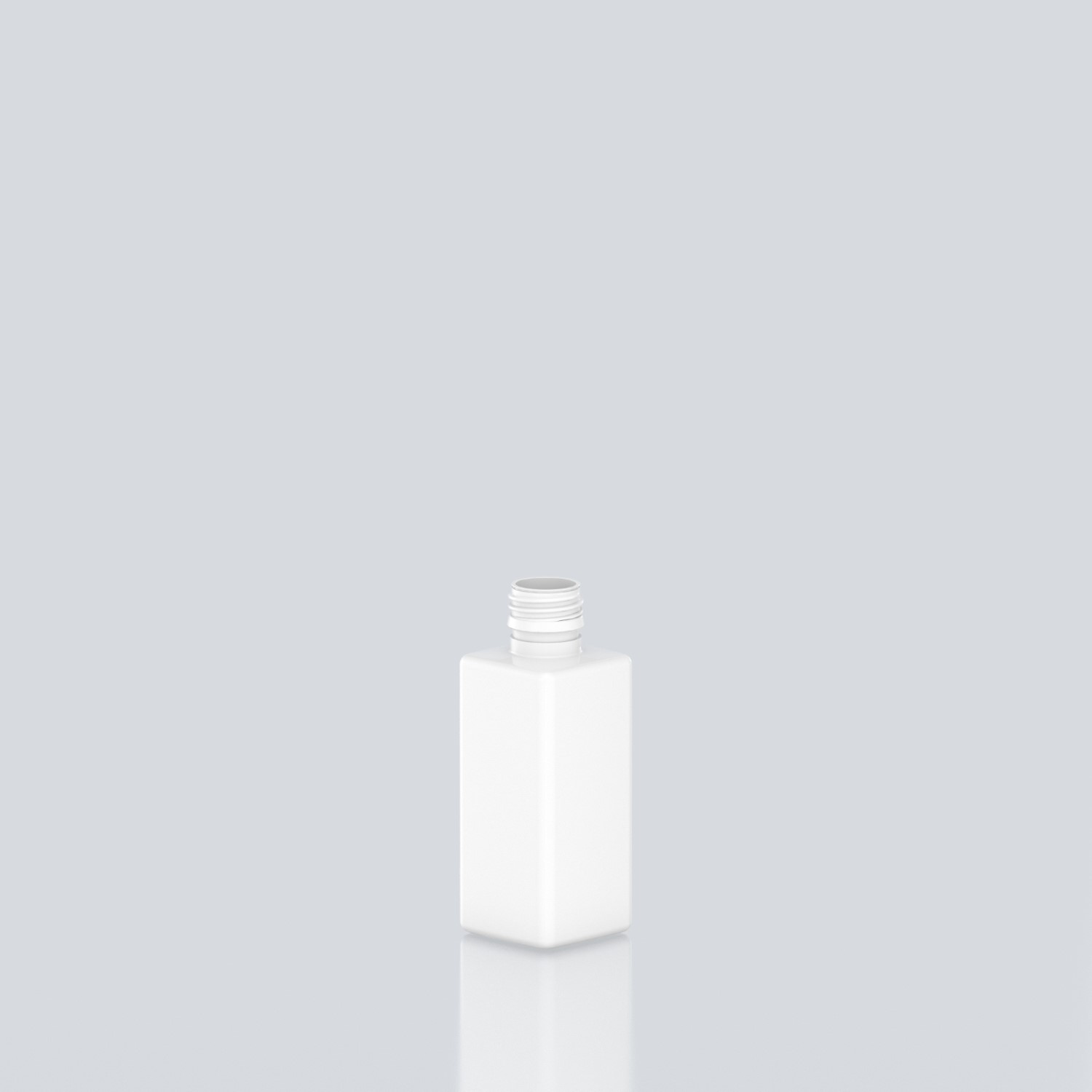 200ml Square PET Bottle - 28ROPP - White