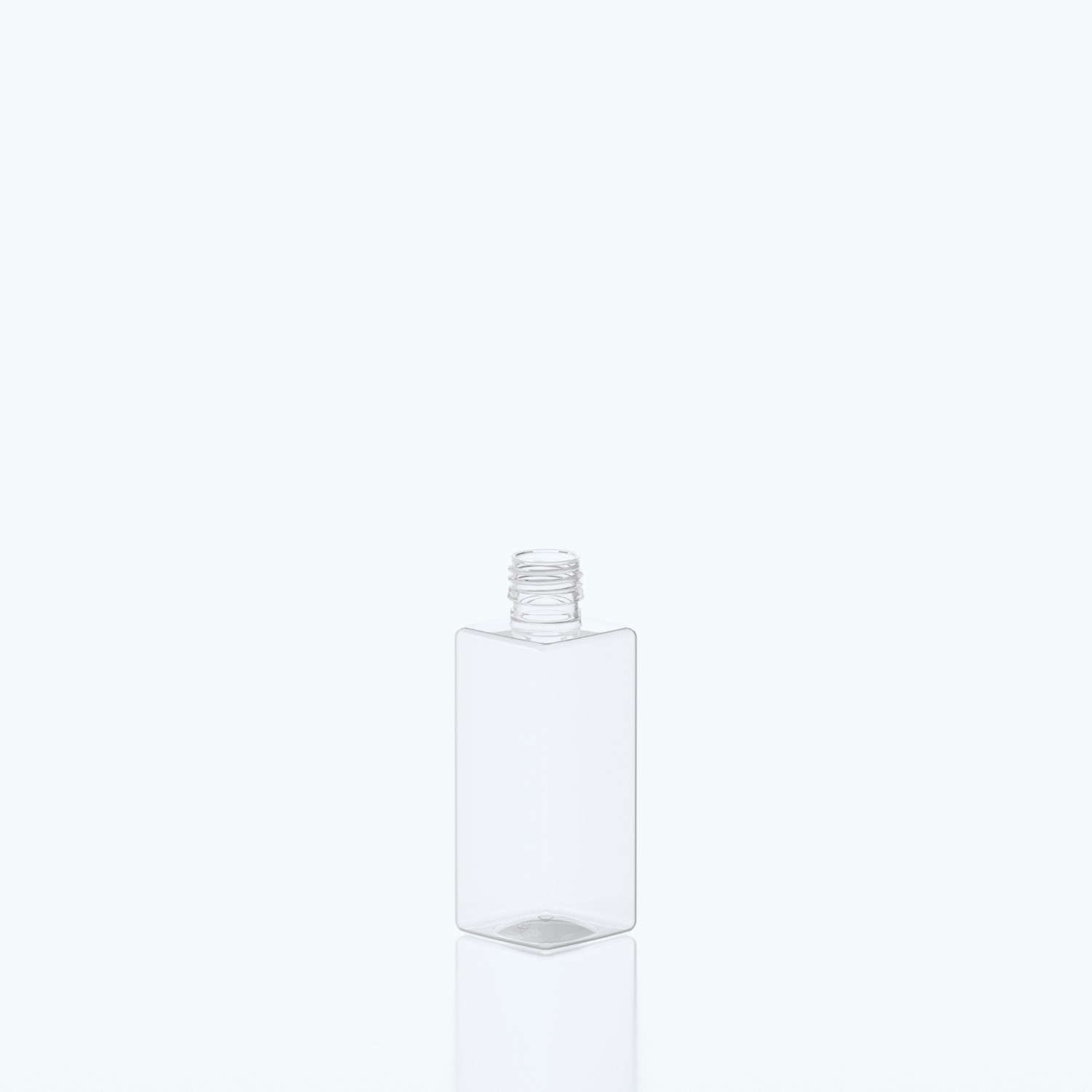 250ml Square PET Bottle - 28ROPP - Clear
