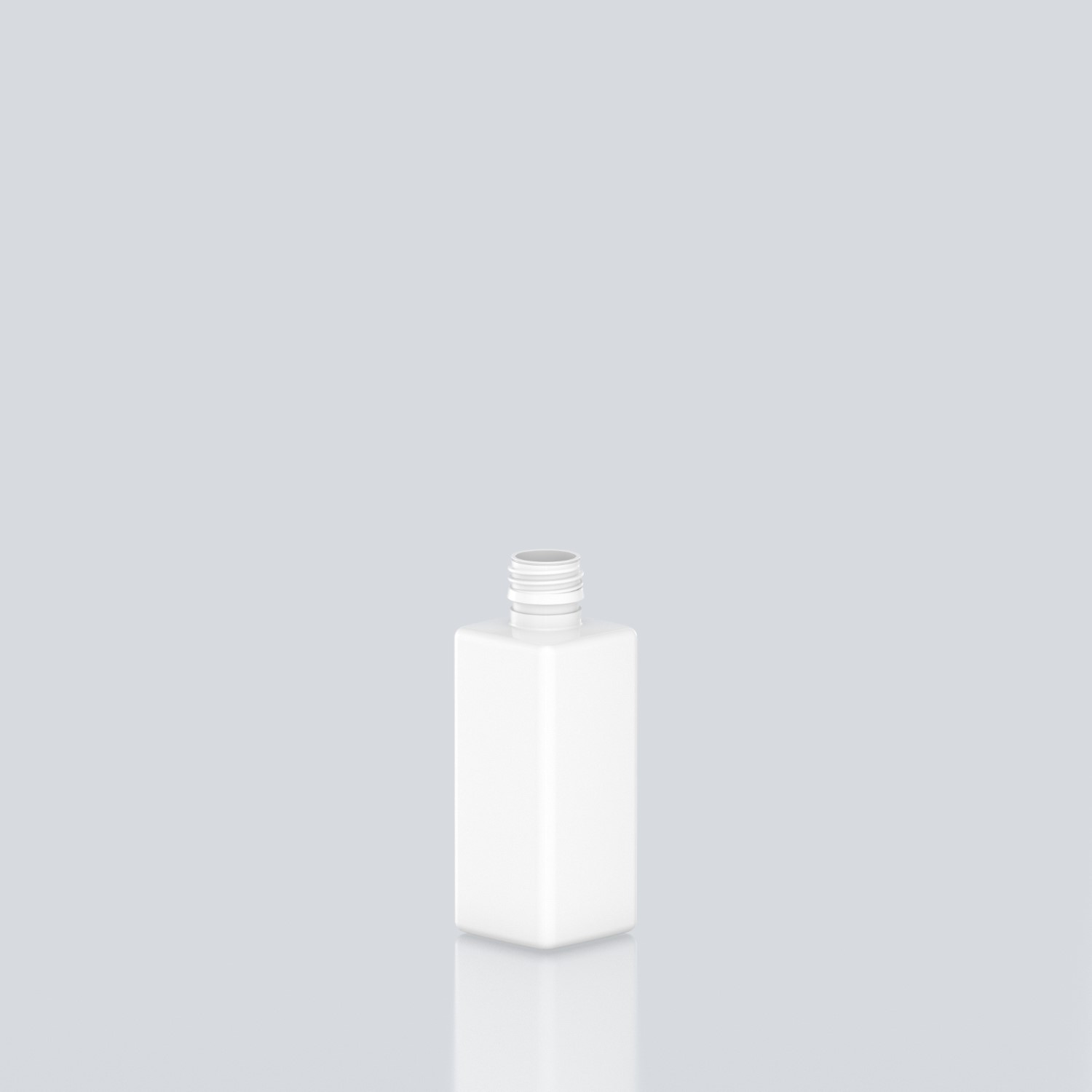 250ml Square PET Bottle - 28ROPP - White