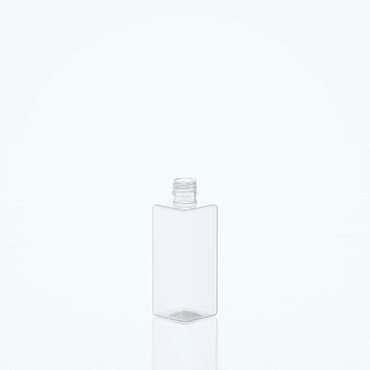 300ml Square PET Bottle - 28ROPP - Clear