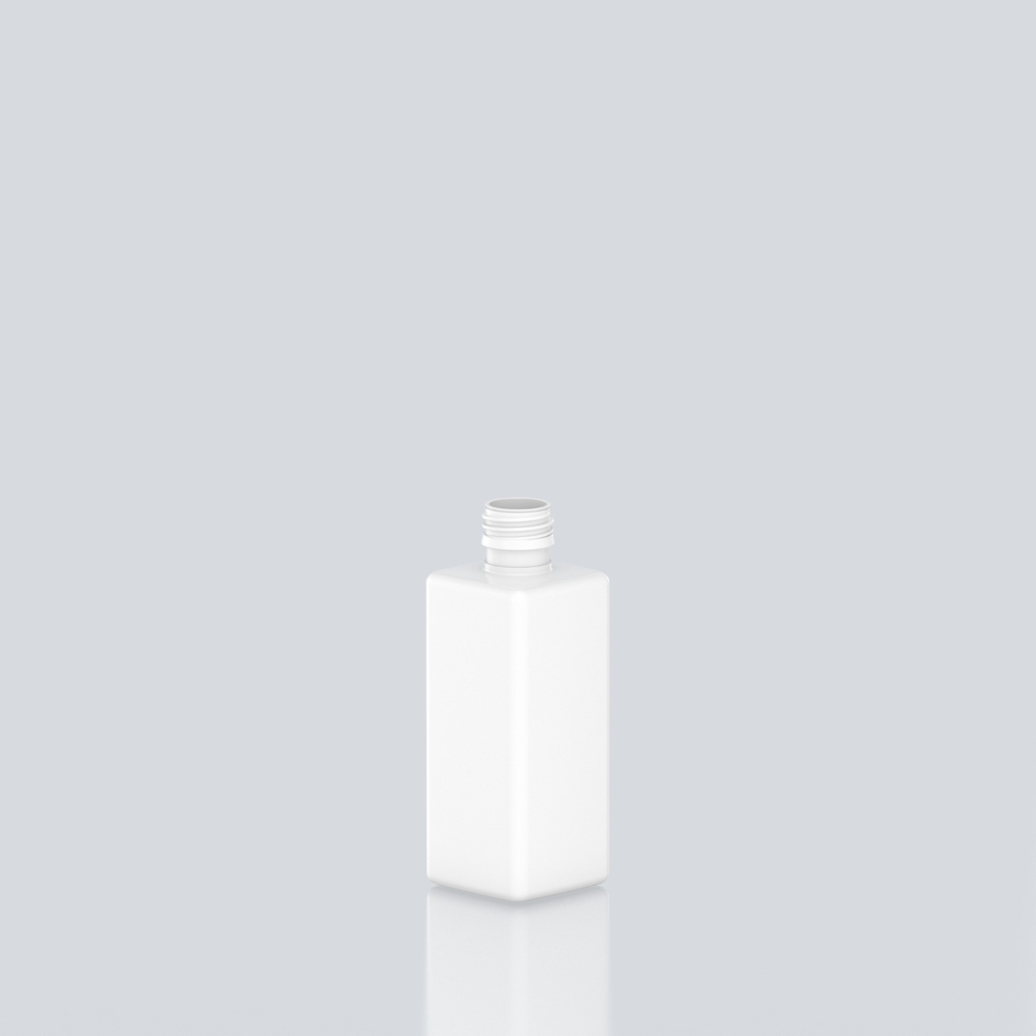 300ml Square PET Bottle - 28ROPP - White