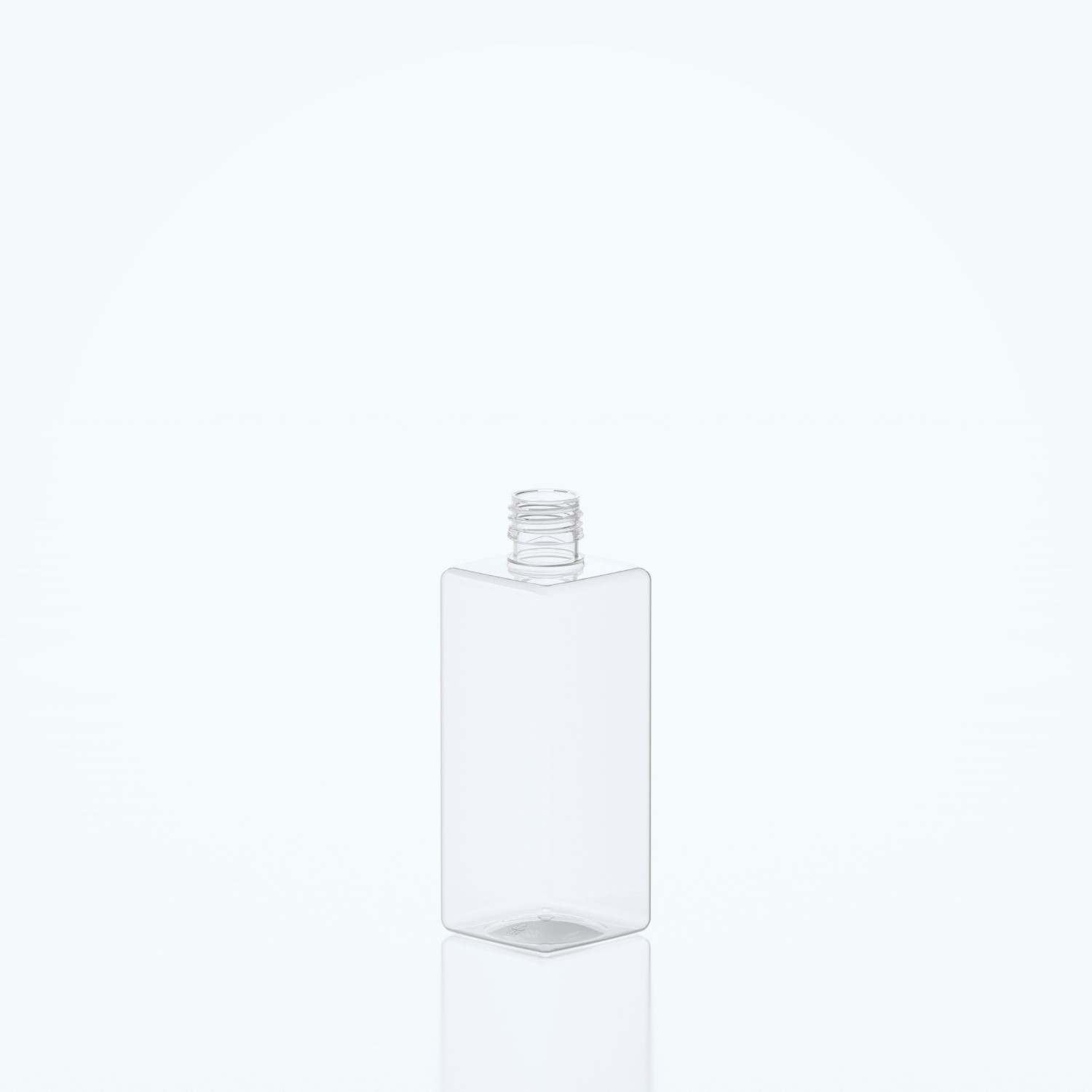 400ml Square PET Bottle - 28ROPP - Clear