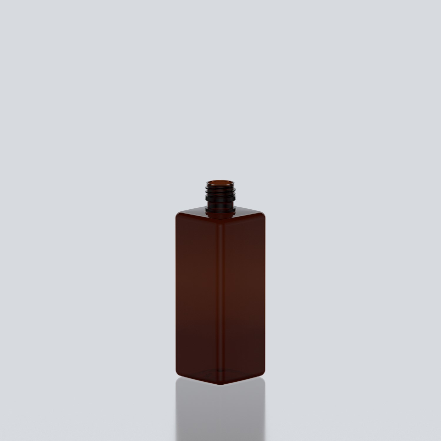500ml Square PET Bottle - 28ROPP - Amber