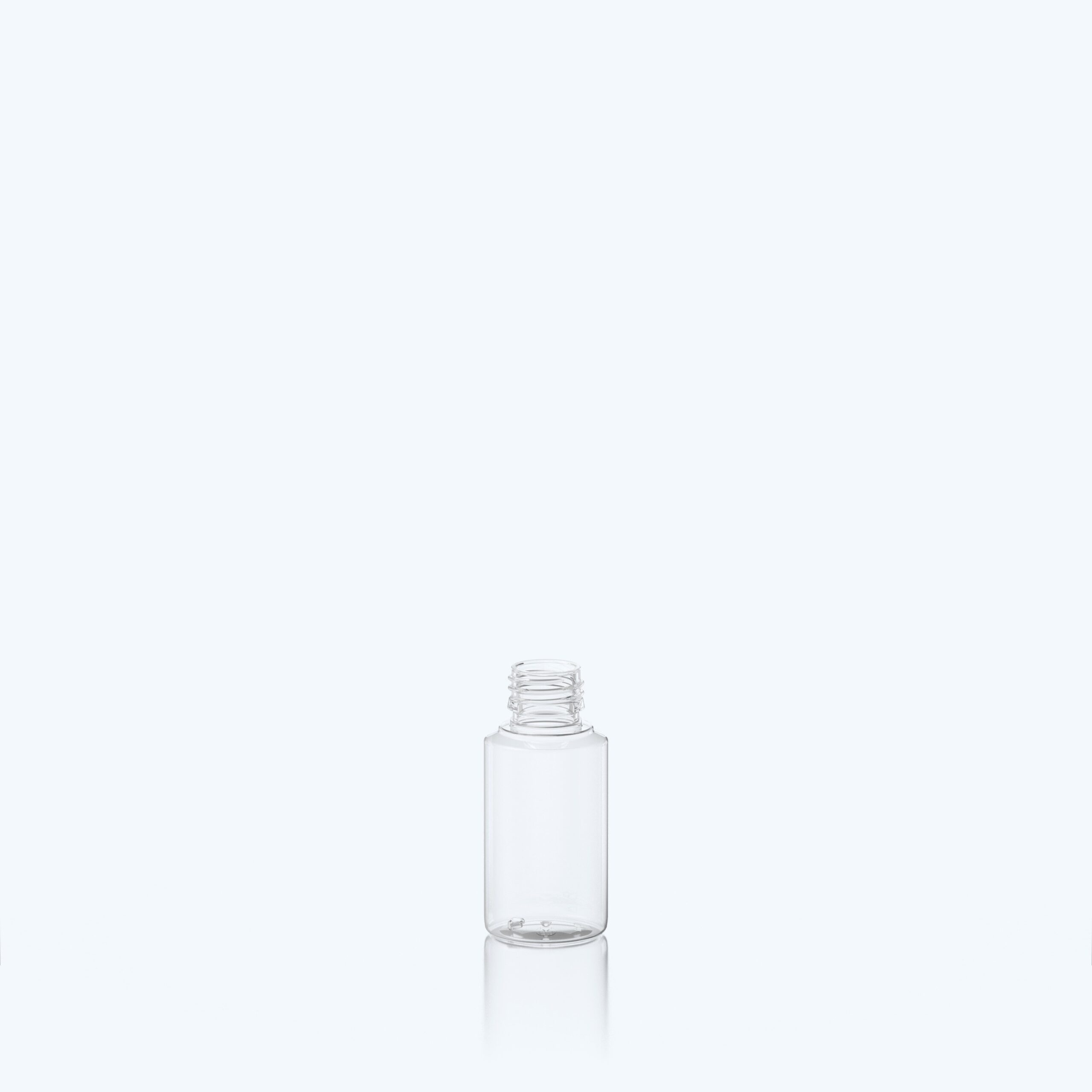 100ml Round PET Bottle - 28ROPP - Clear 