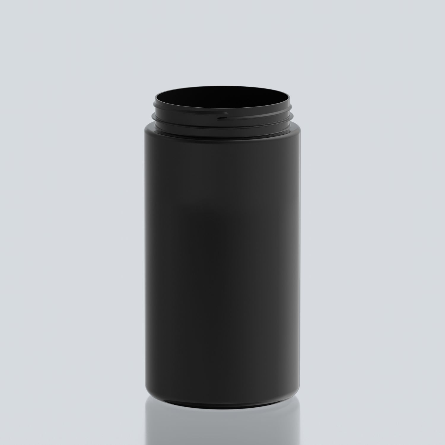 4000ml XXL Cylindrical PET Jar  - 127Special - Black