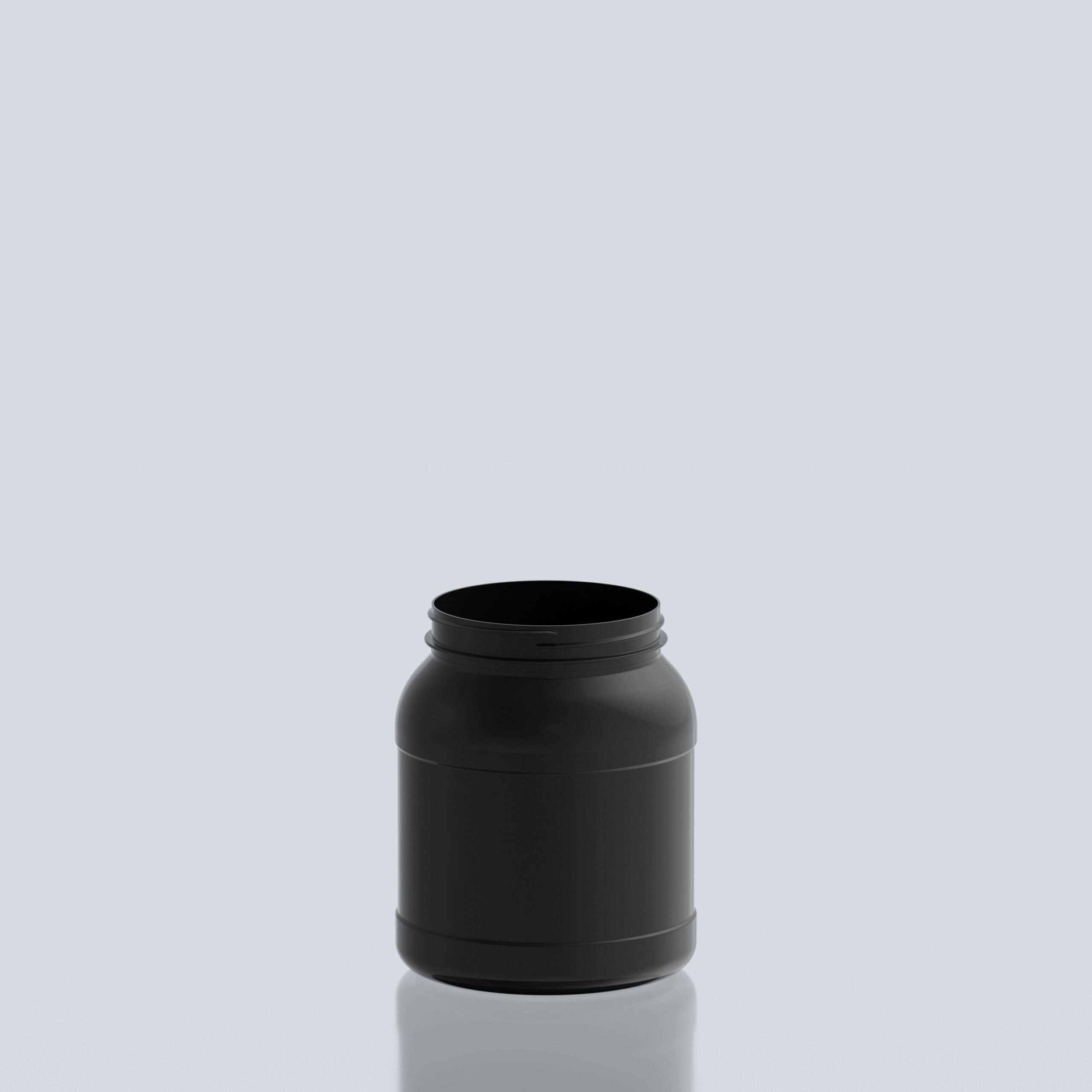 1000ml 89SP400 Round PET Jar - 89SP400 - Black