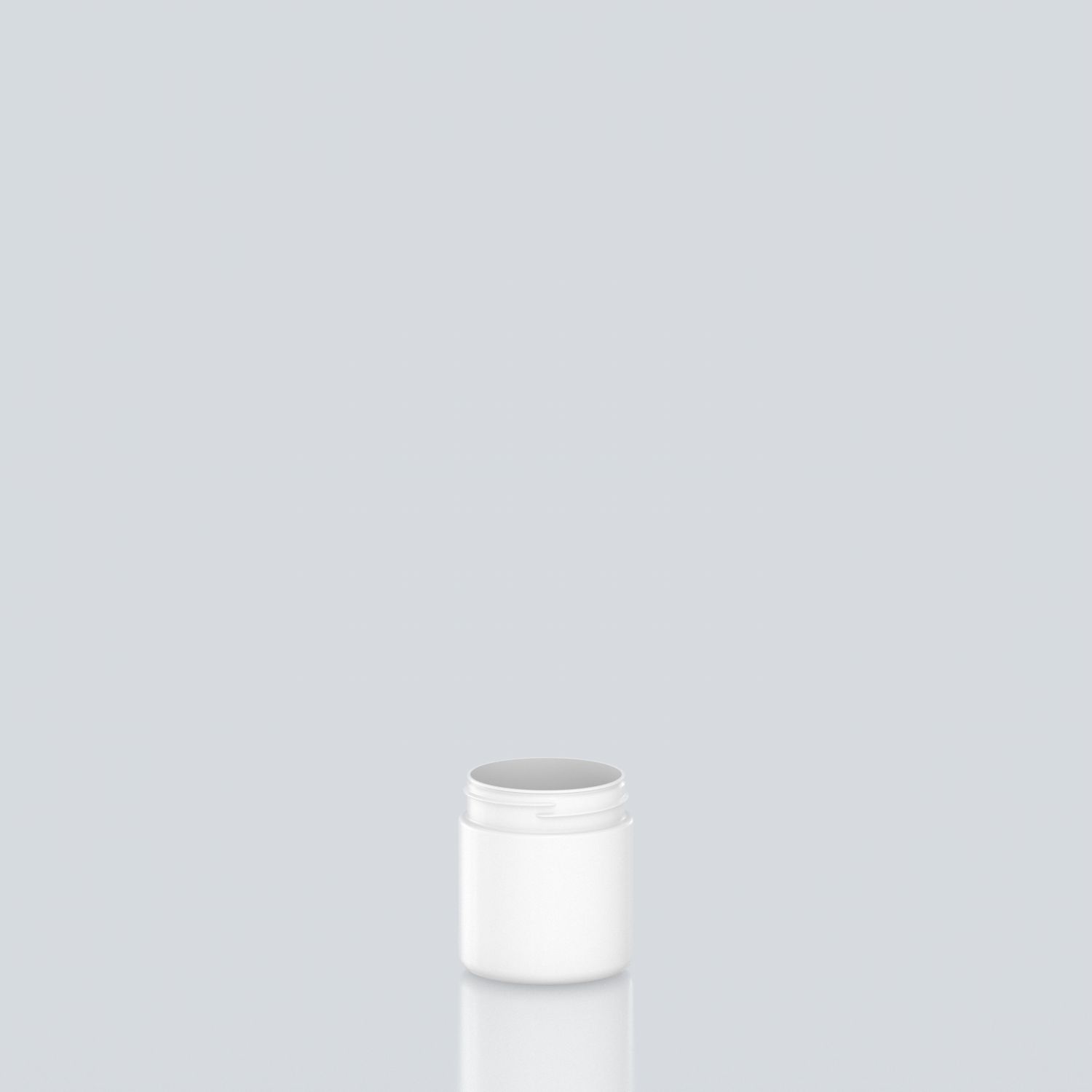 200ml Straight Cylindrical PET Jar 63SP400 - 63SP400 - White