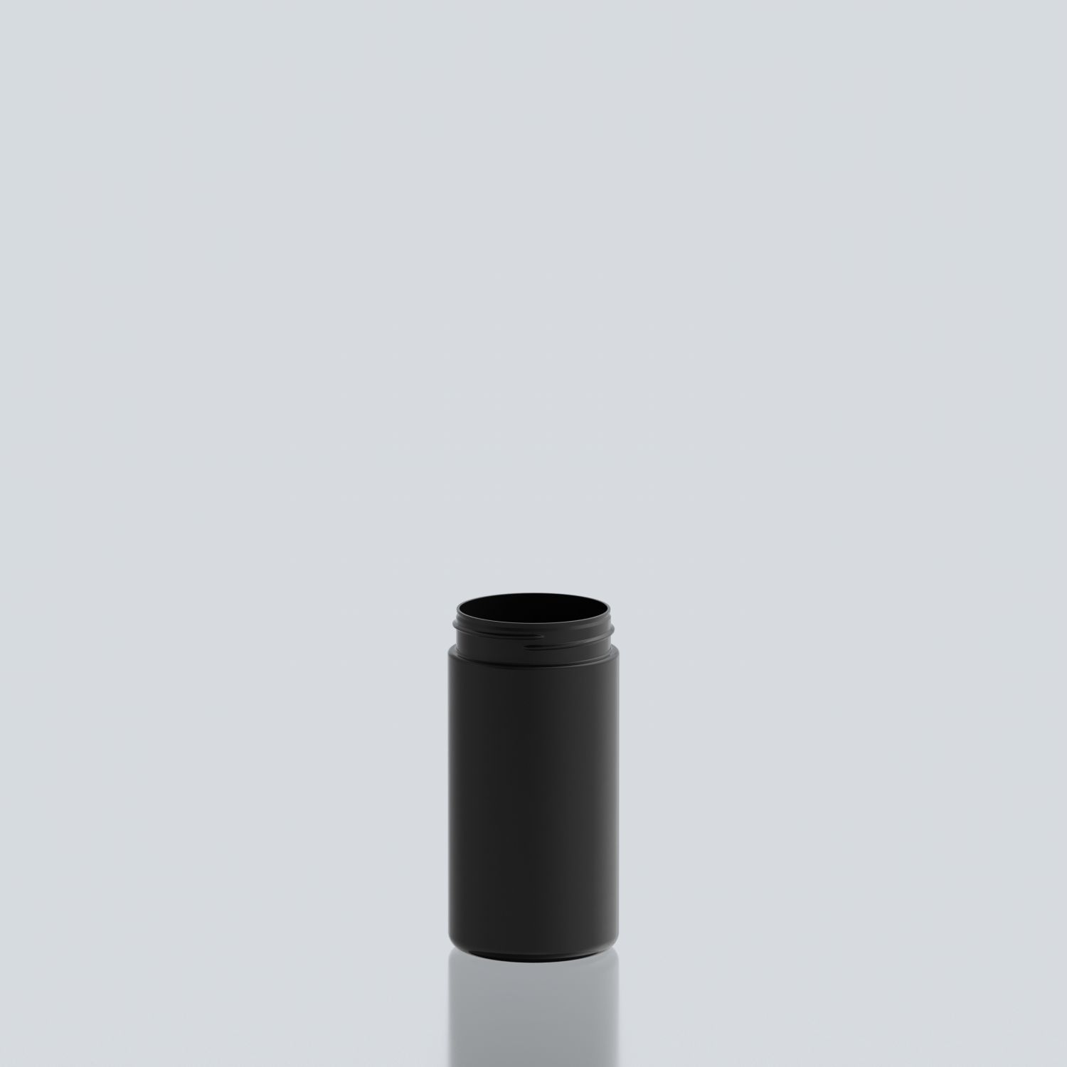 400ml Straight Cylindrical PET Jar 63SP400 - 63SP400 - Black