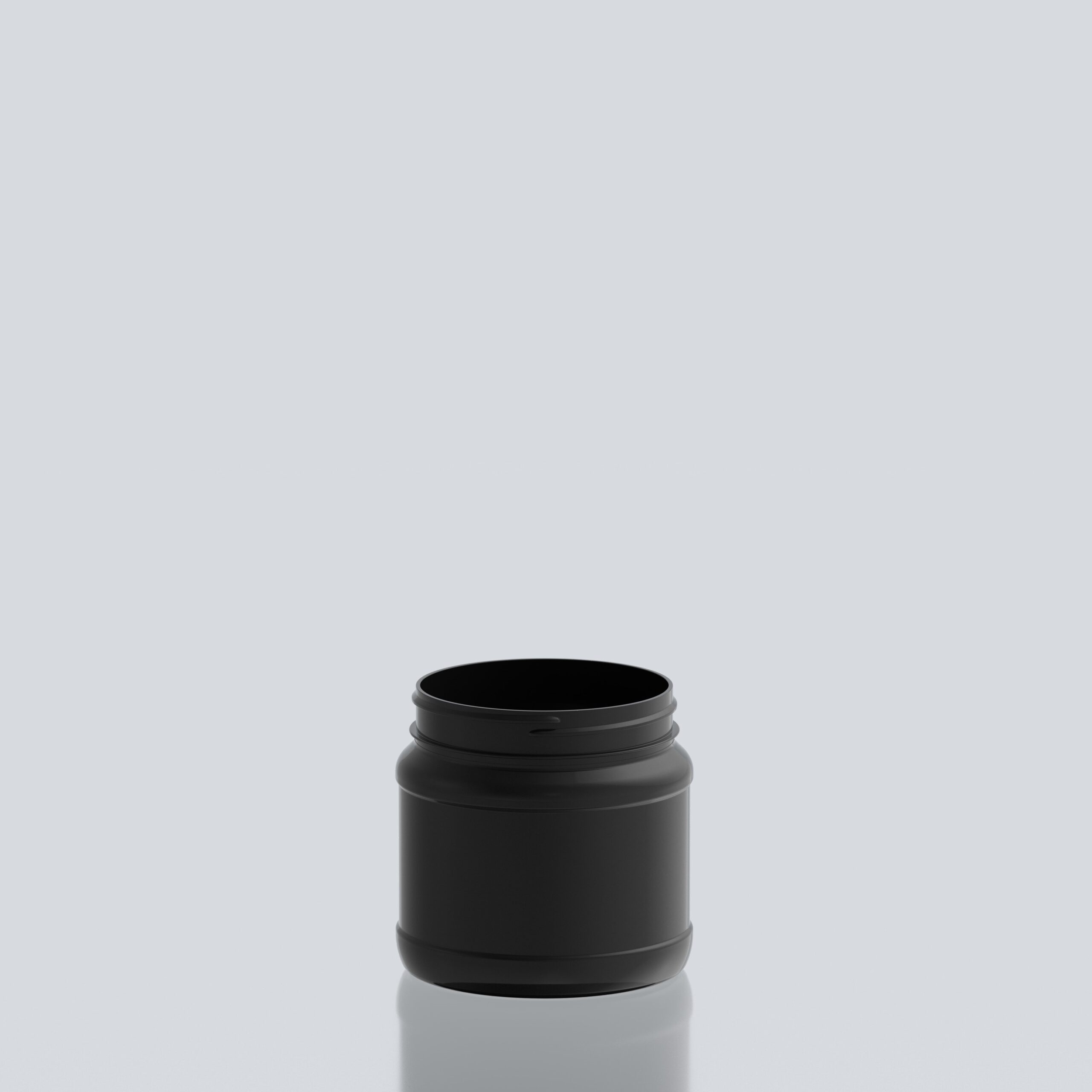 750ml Round PET Jar - 100SP400 - Black