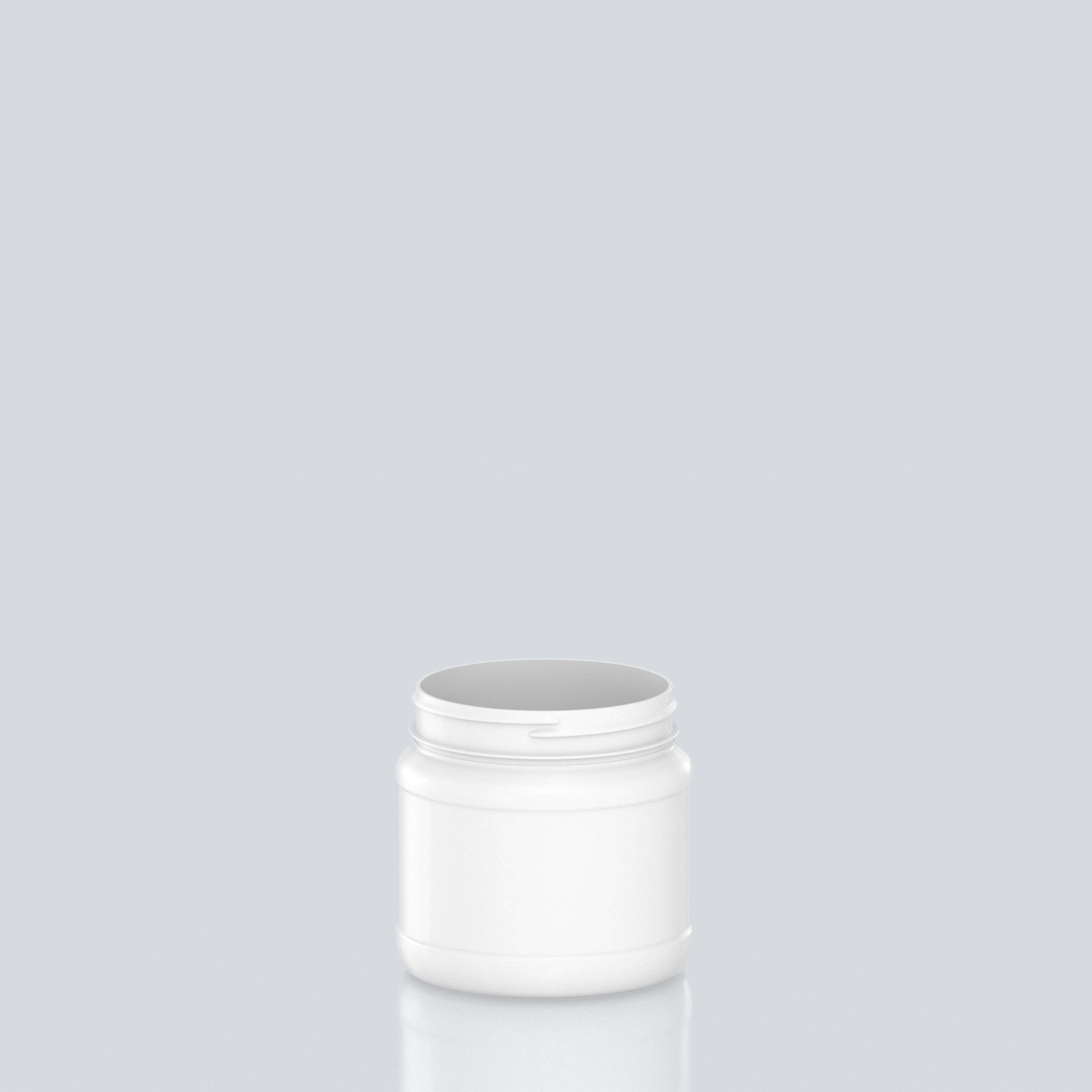 750ml Round PET Jar - 100SP400 - White