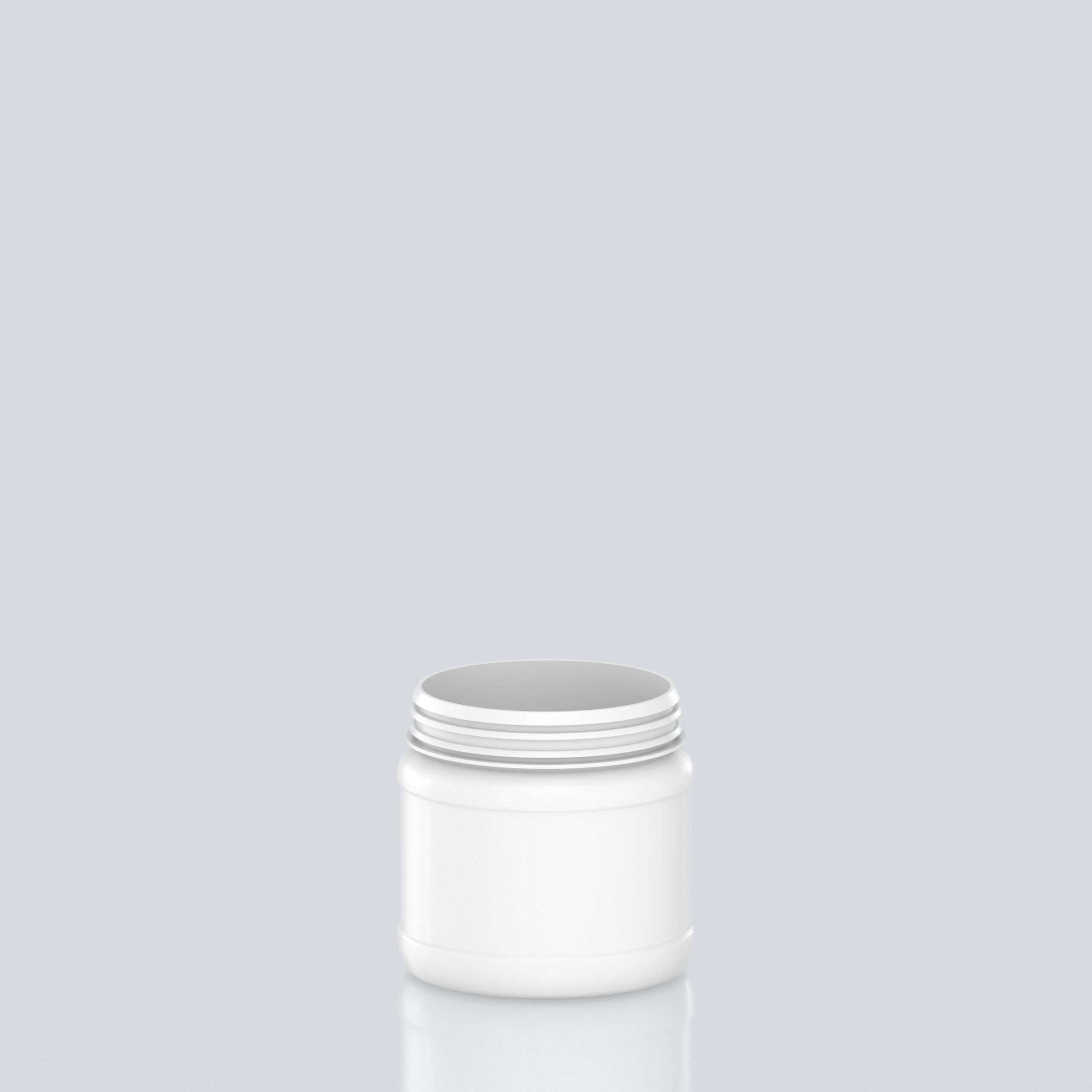 750ml Round PET Jar - 102SNAP - White