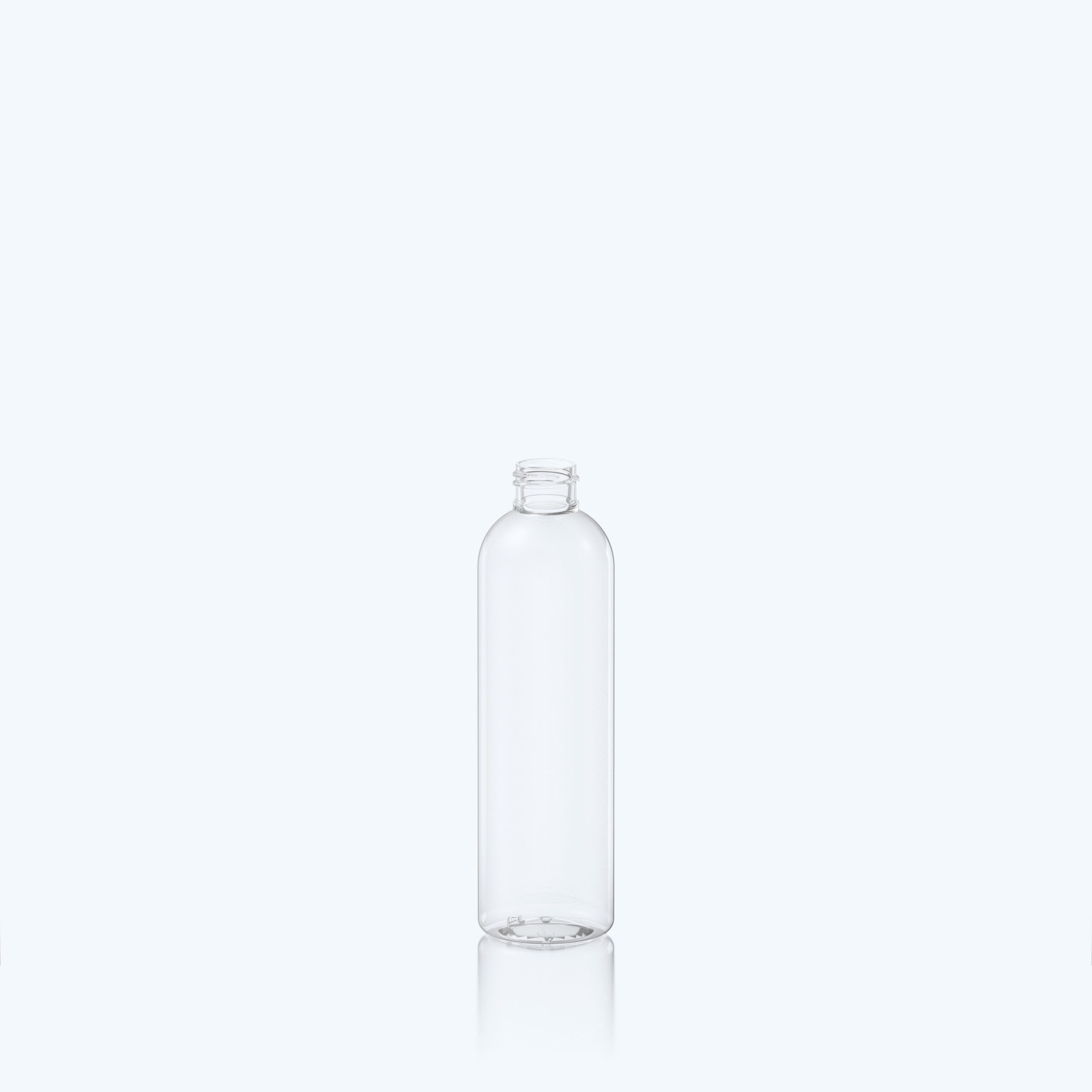 250ml Tall Boston Round Bottle  - 24 SP410 - Clear 
