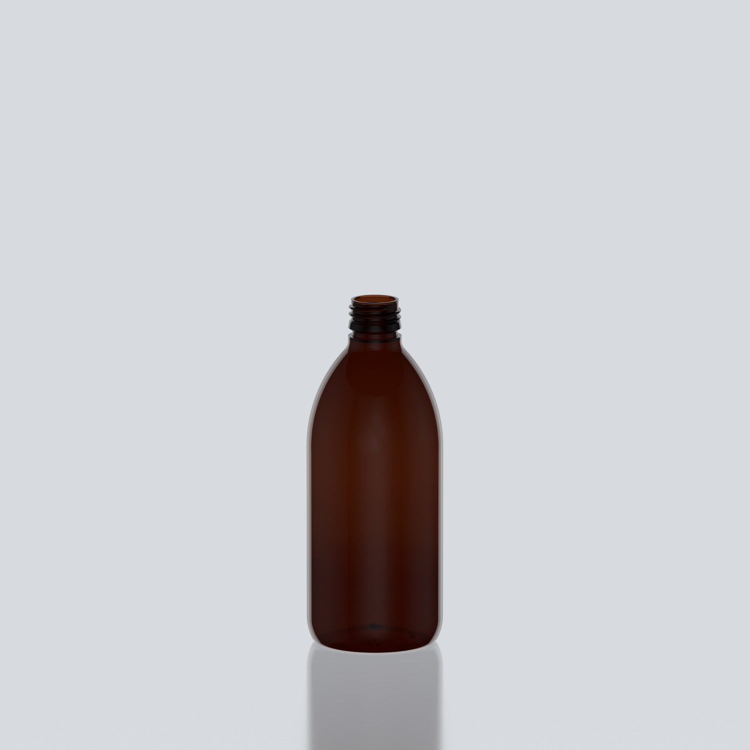 500ml Stretched Sirop PET Bottle - 28ROPP - Amber