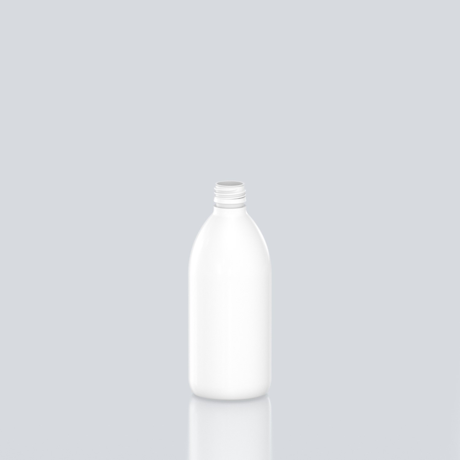 500ml Stretched Sirop PET Bottle - 28ROPP - White
