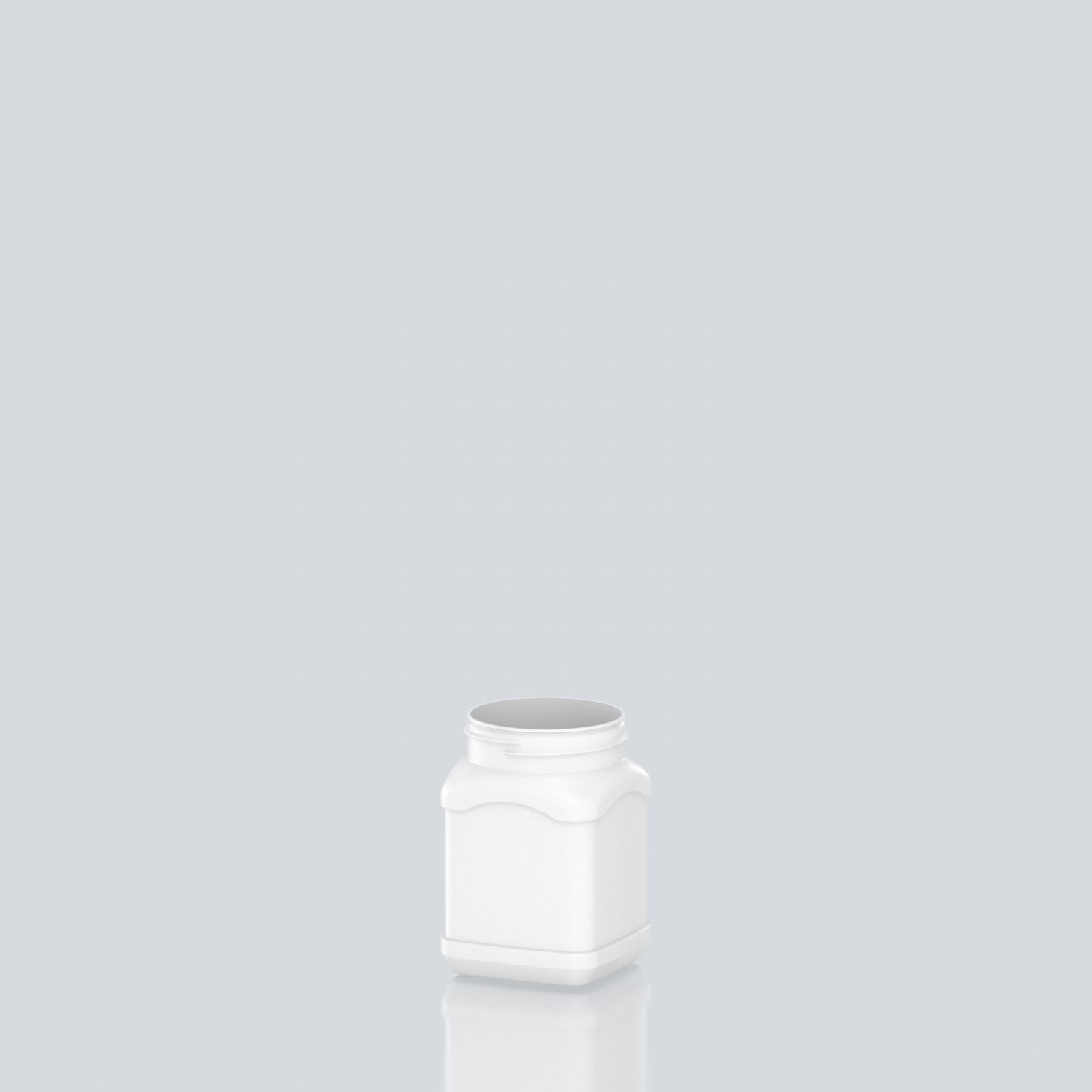 250ml PET Pillar Jar - 63SP400 - White