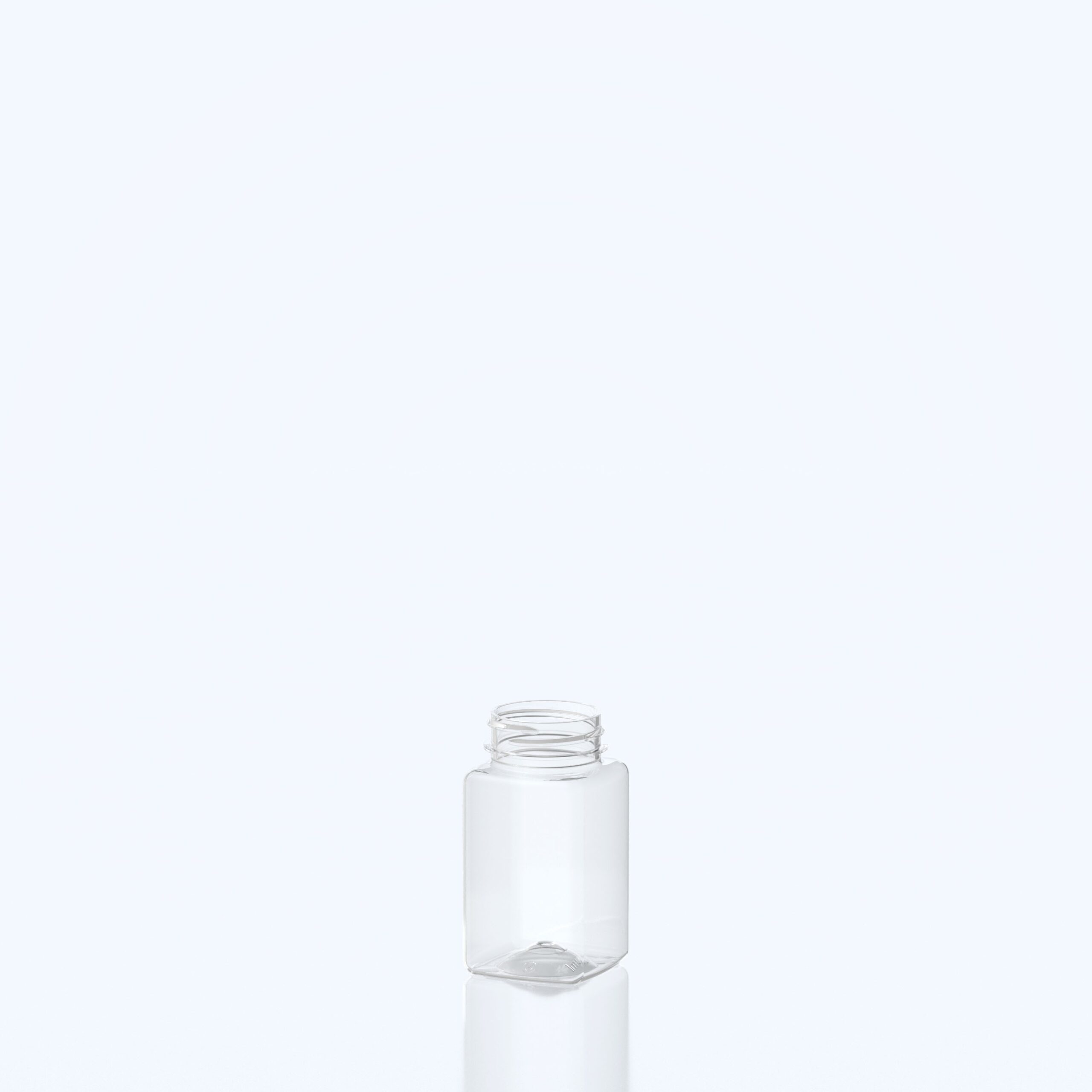 100ml PET Square Pill jar - 38SP400 - Clear