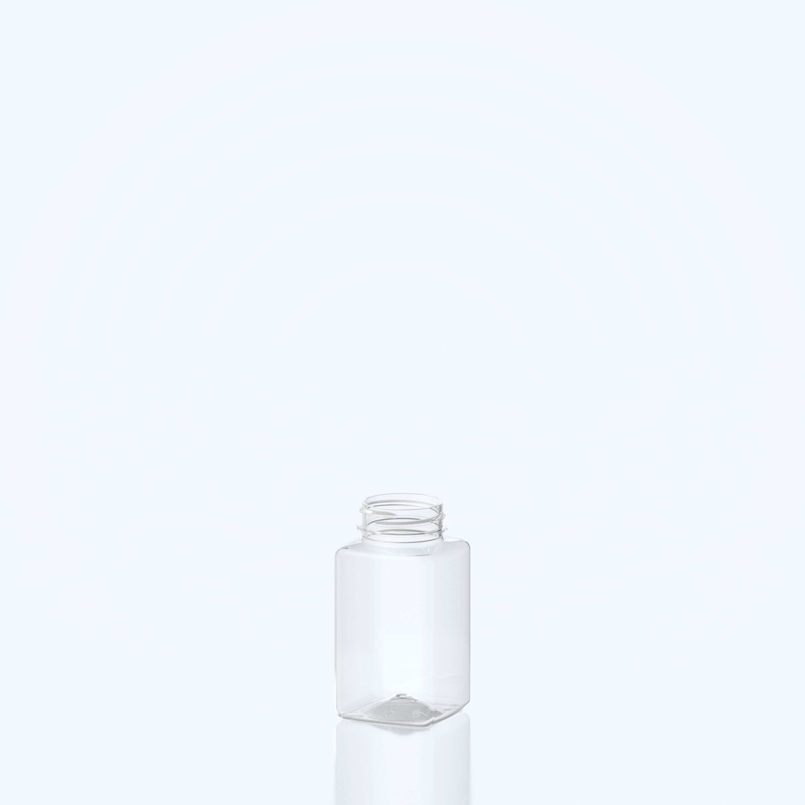 150ml PET Square Pill Jar - 38SP400 - Clear