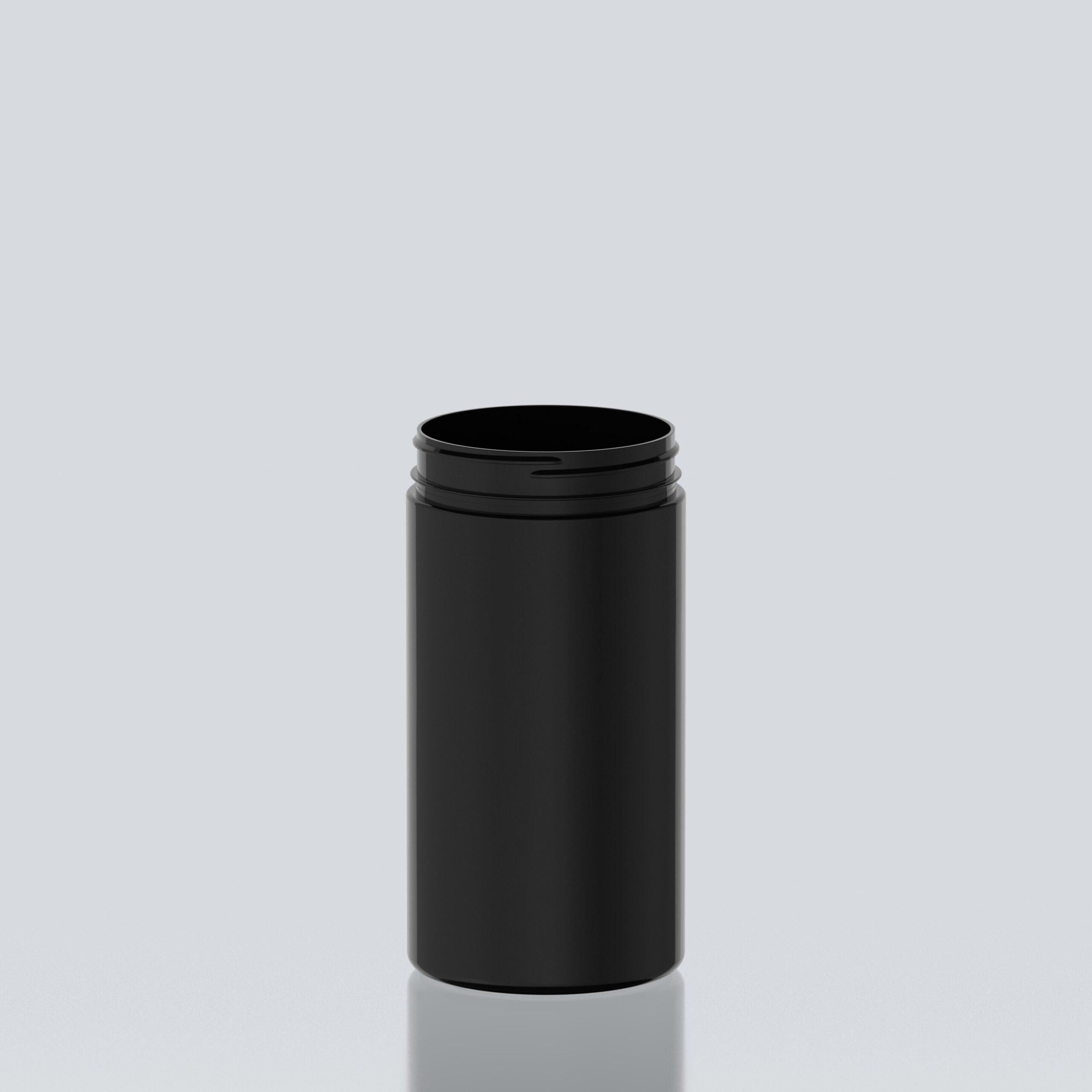 1500ml Cylindrical high neck PET jar  - 100SP400 high - Black