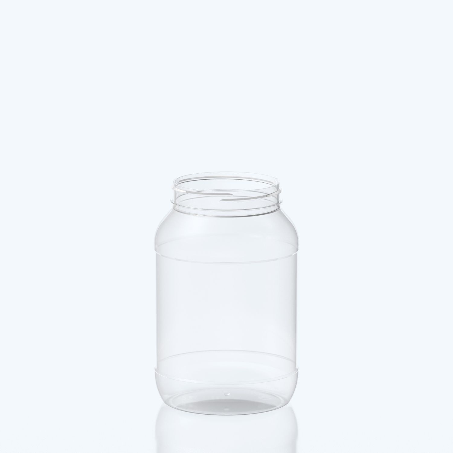 2200ml Round PET Jar - 100SP400 - Clear