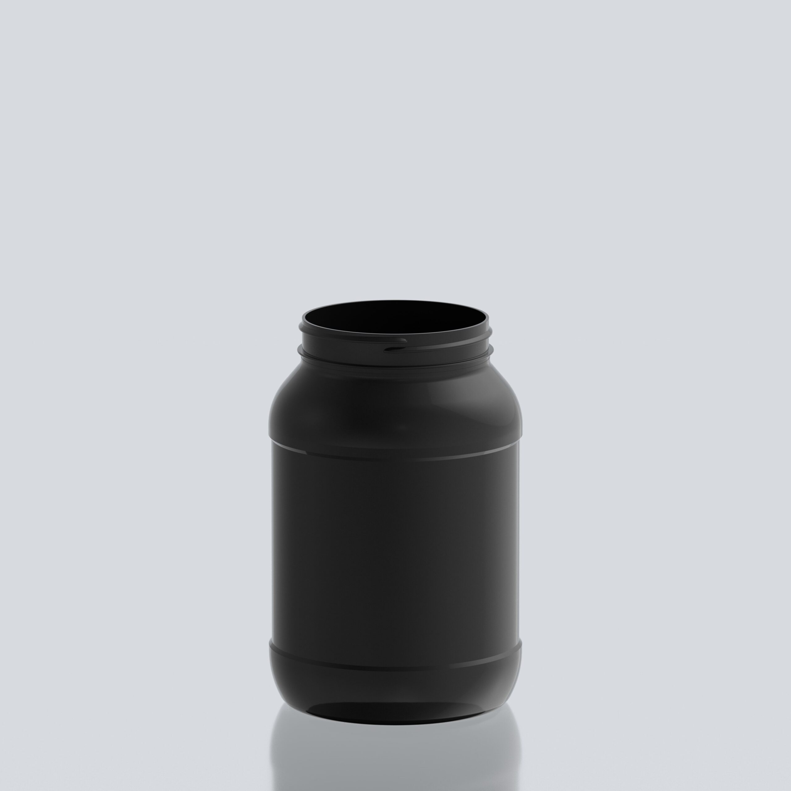 2200ml Round PET Jar - 100SP400 - Black