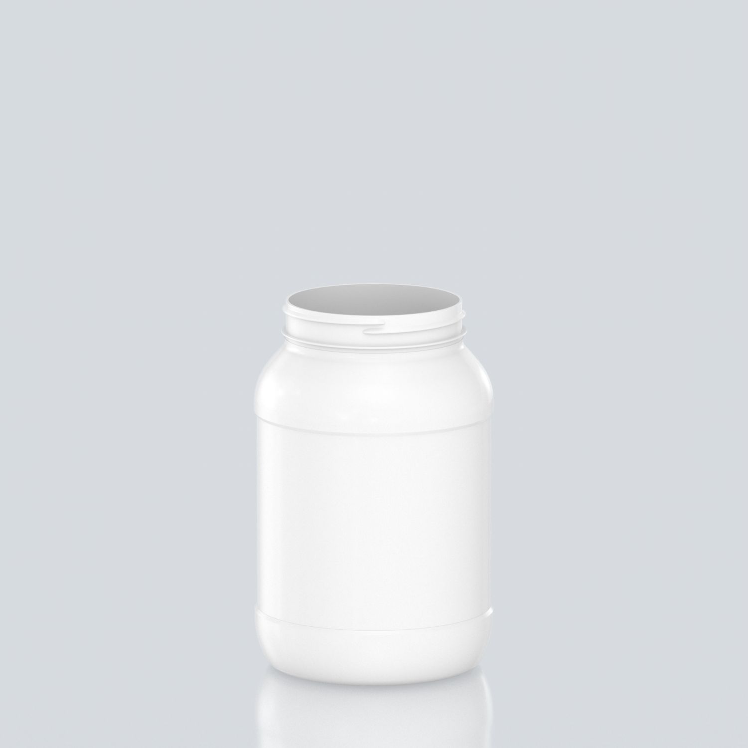 2200ml Round PET Jar - 100SP400 - White