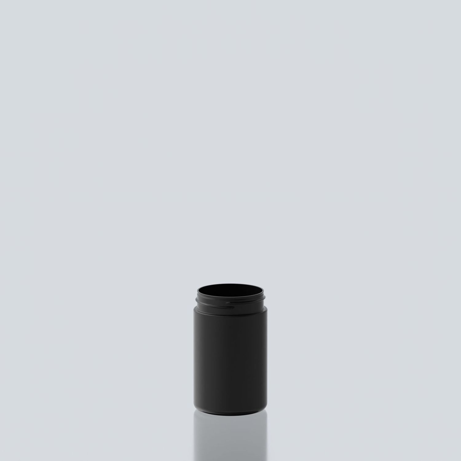 300ml Straight Cylindrical PET Jar 63SP400 - 63SP400 - Black