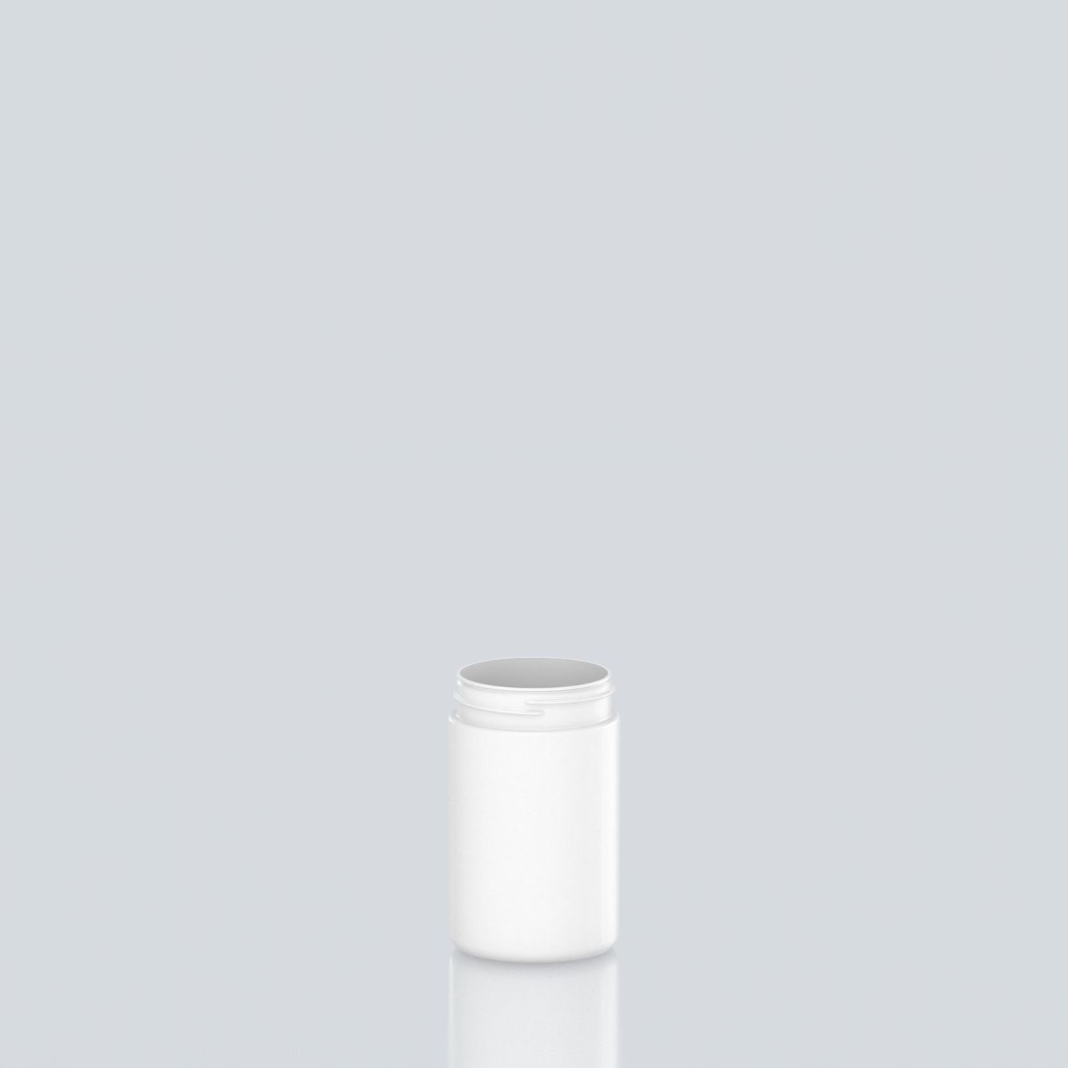 300ml Straight Cylindrical PET Jar 63SP400 - 63SP400 - White