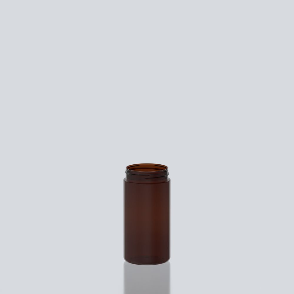400ml Straight Cylindrical PET Jar 63SP400 - 63SP400 - Amber